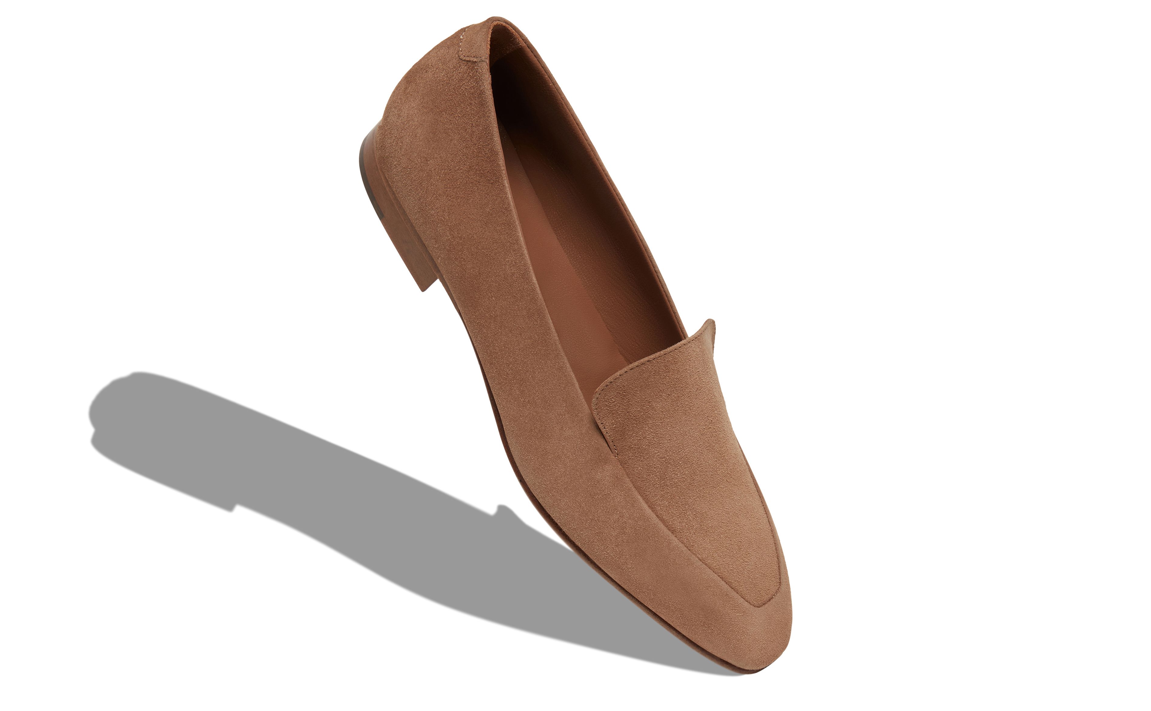 Designer Light Brown Suede Loafers - Image Main