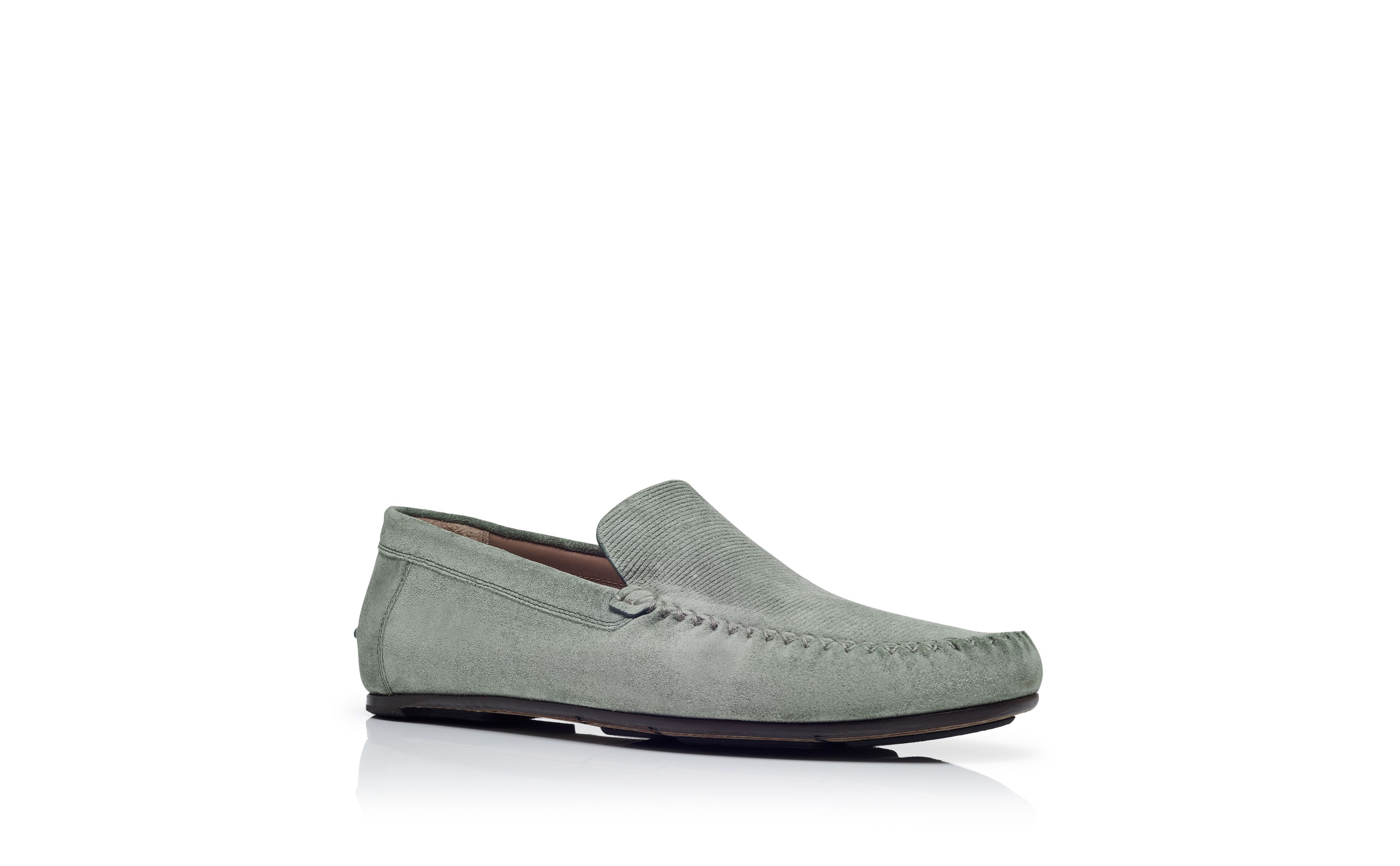 Designer Khaki Suede Slippers - Image Upsell View