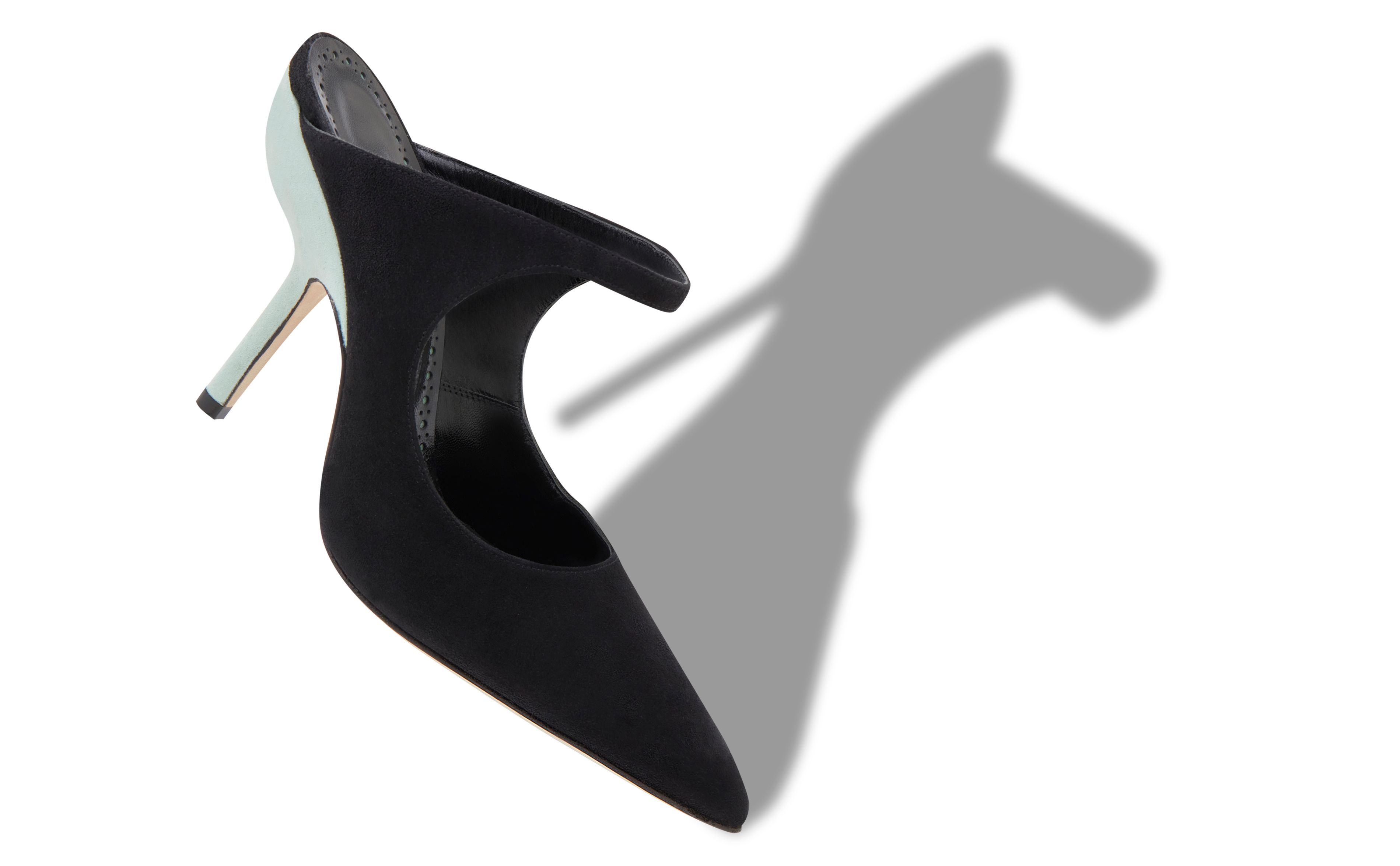 Suede pointed toe mules sale