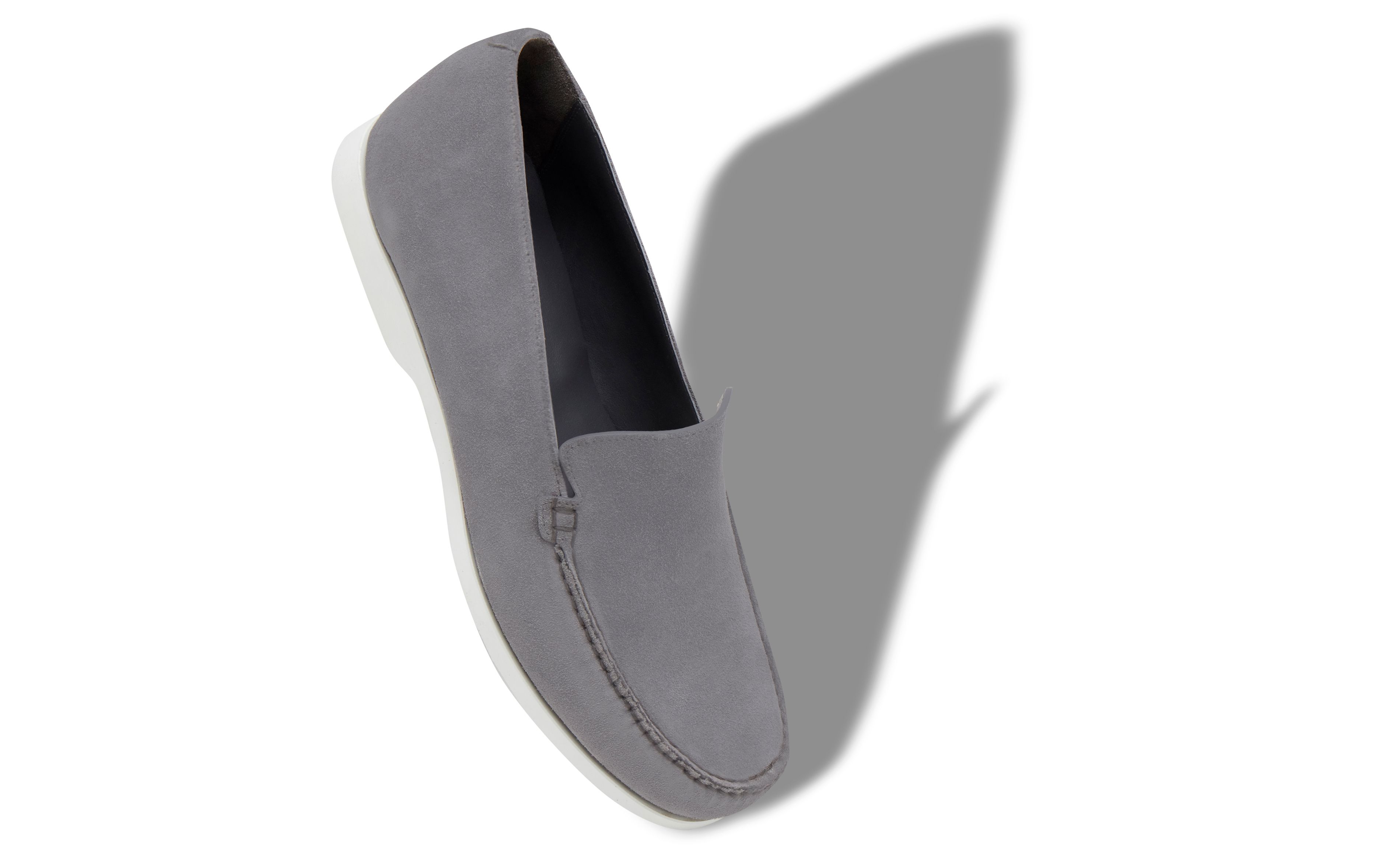 Designer Grey Suede Boat Shoes - Image Main