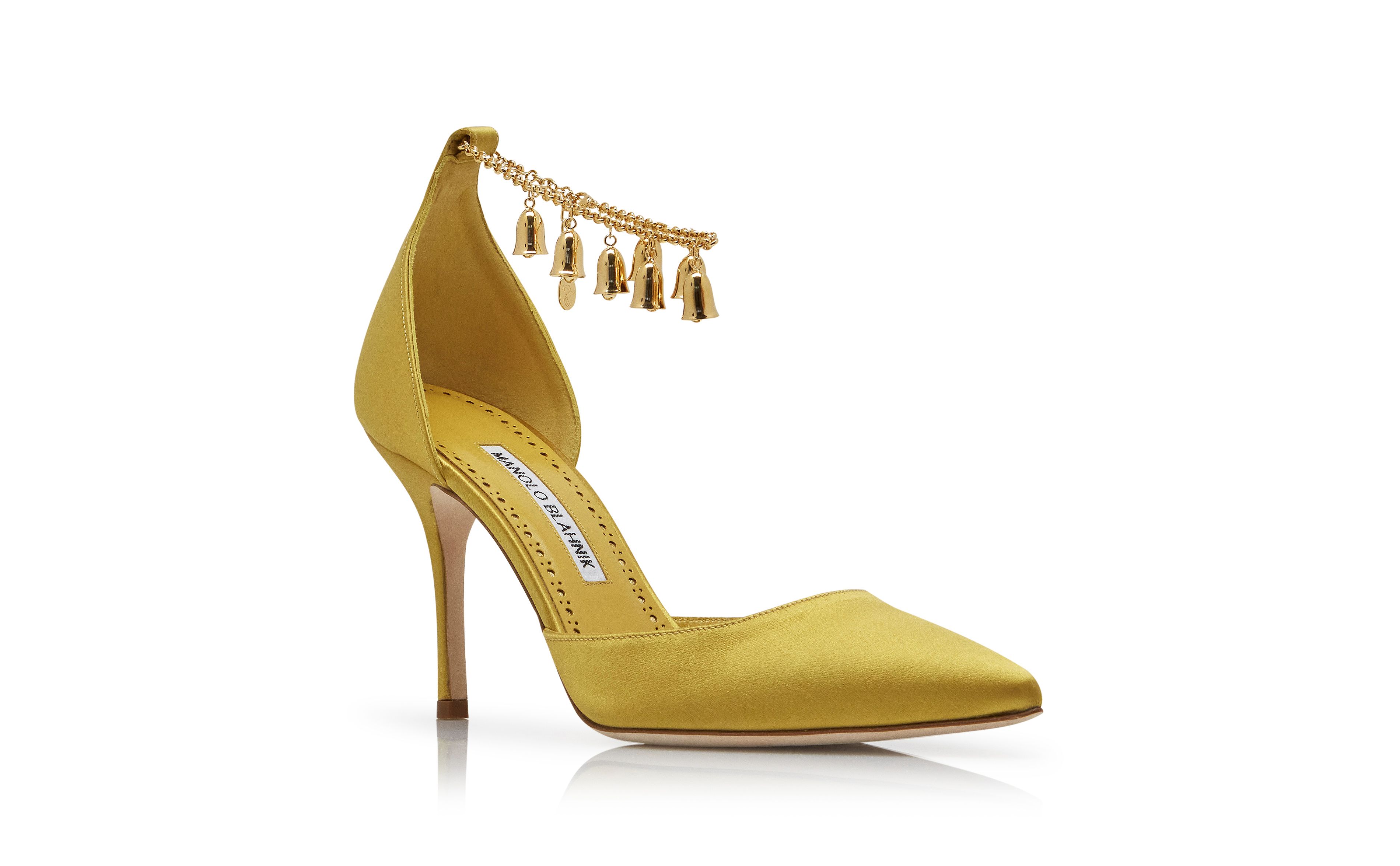 yellow velvet heels