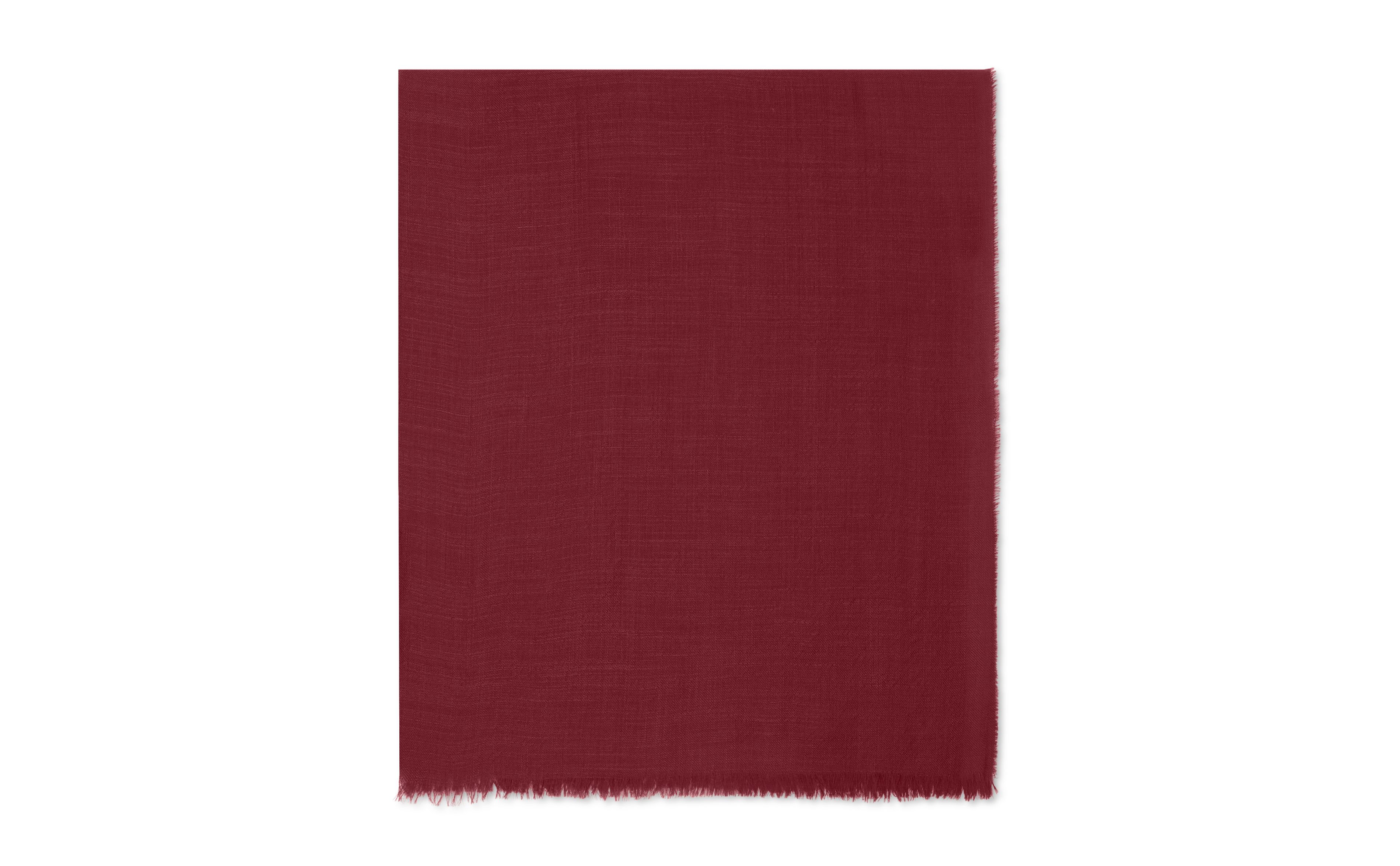 Designer Dark Red Superfine Cashmere Scarf - Image Side View