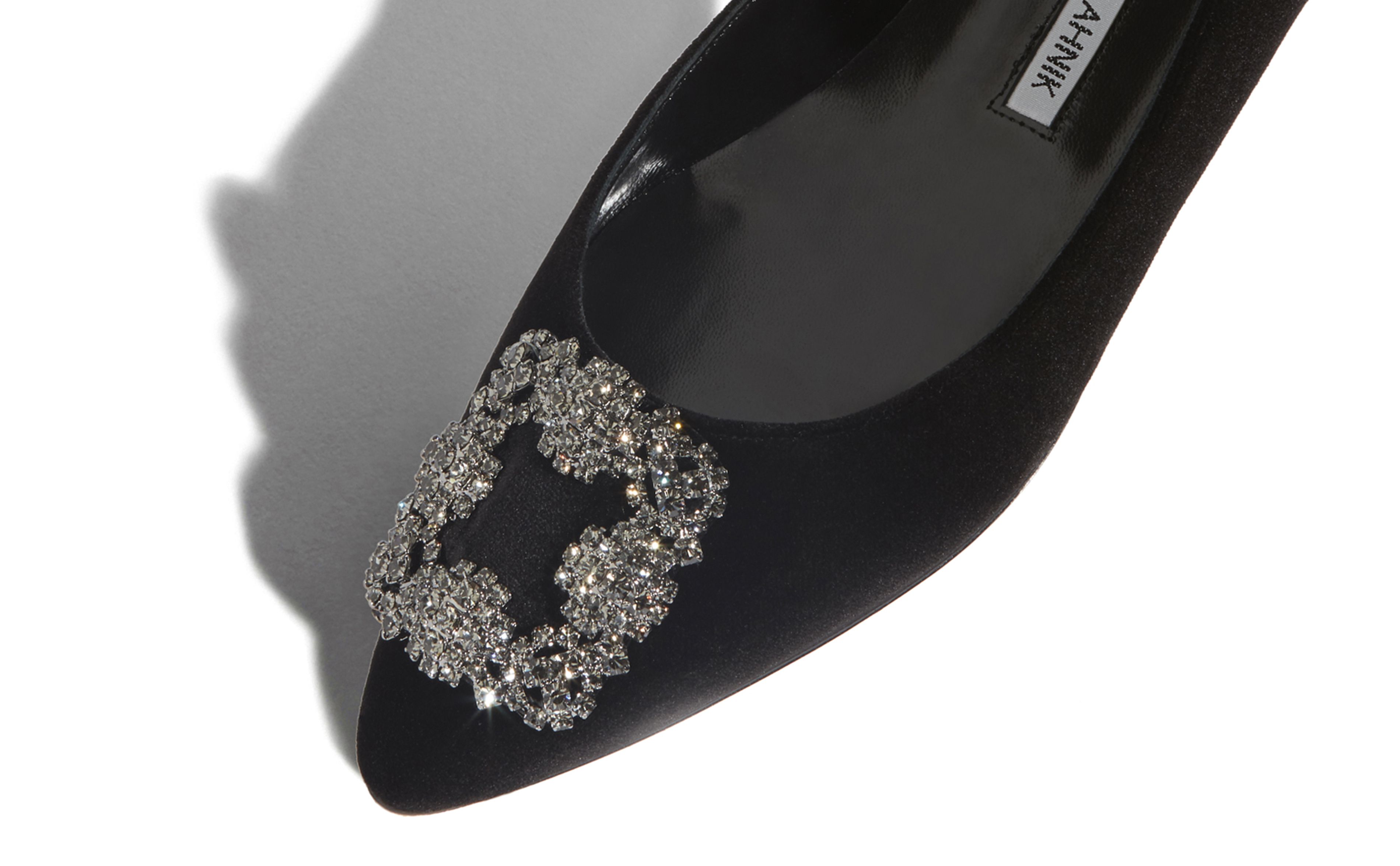 HANGISIFLAT VELVET | Black Jewel Buckle Flat Shoes | Manolo Blahnik HANGISIFLAT VELVET | Black Jewel Buckle Flat Shoes | Manolo Blahnik