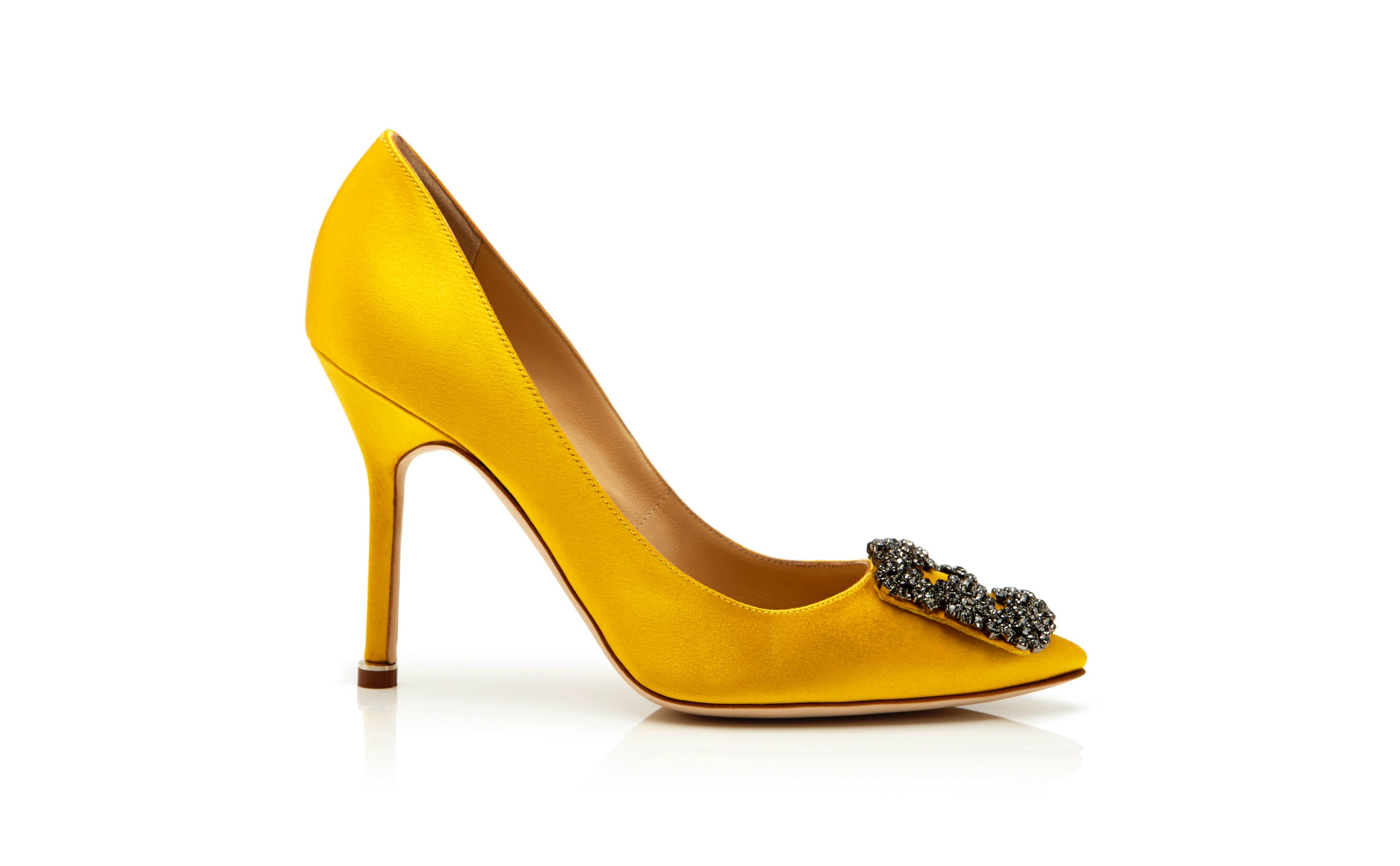 HANGISI | Yellow Satin Jewel Buckle