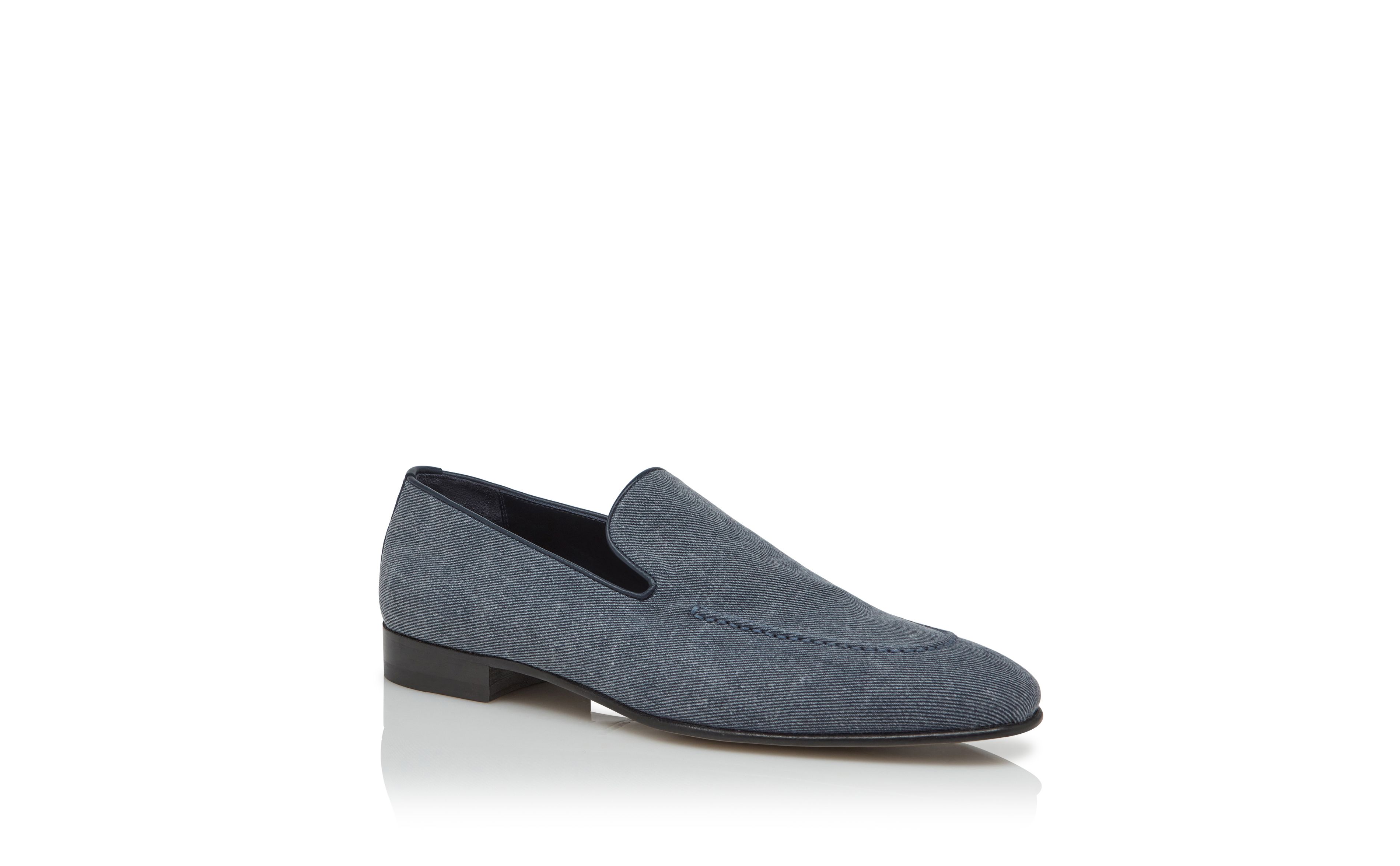 Designer Blue Denim Loafers  - Image Upsell