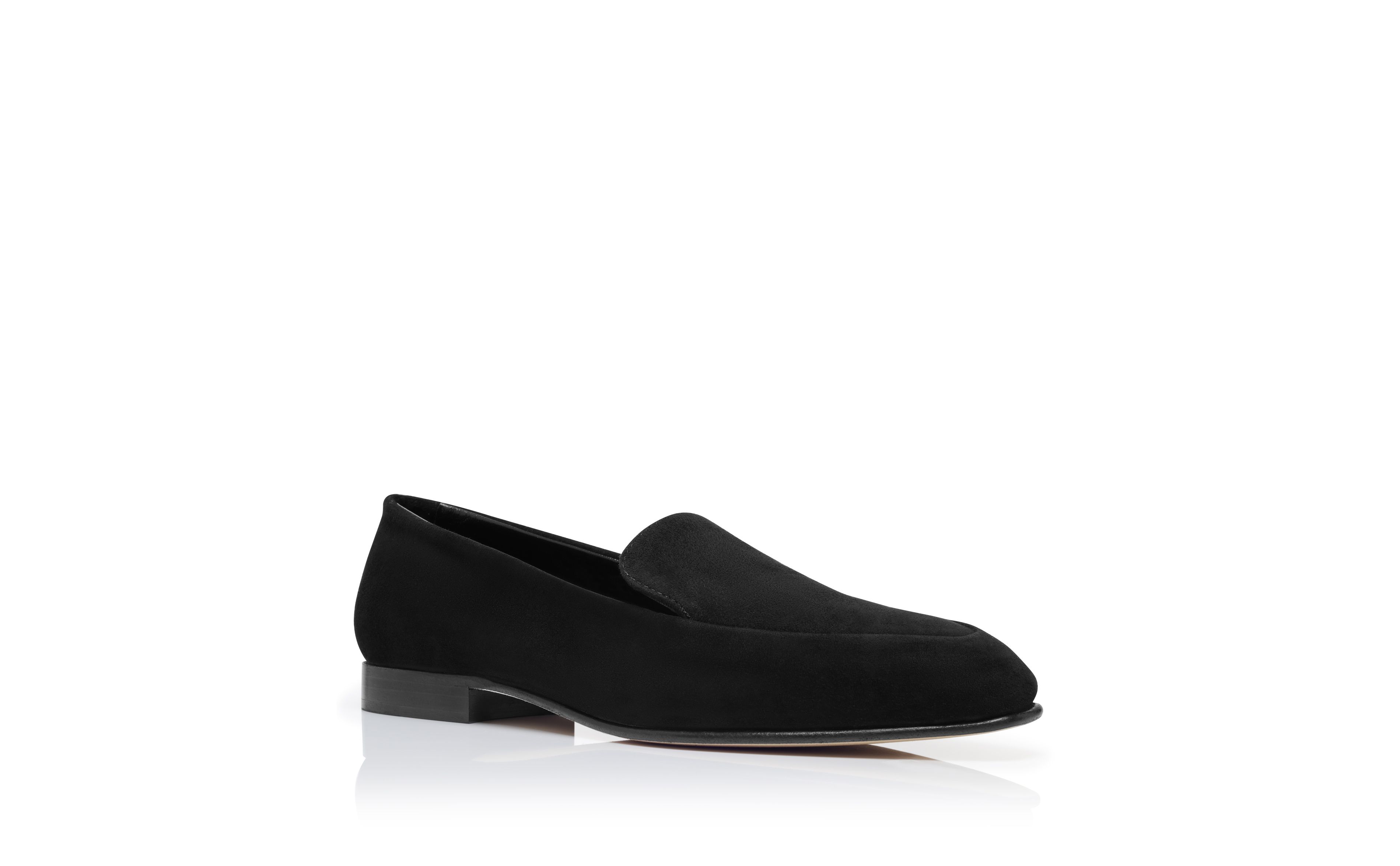 Designer Black Suede Loafers - Image Upsell View