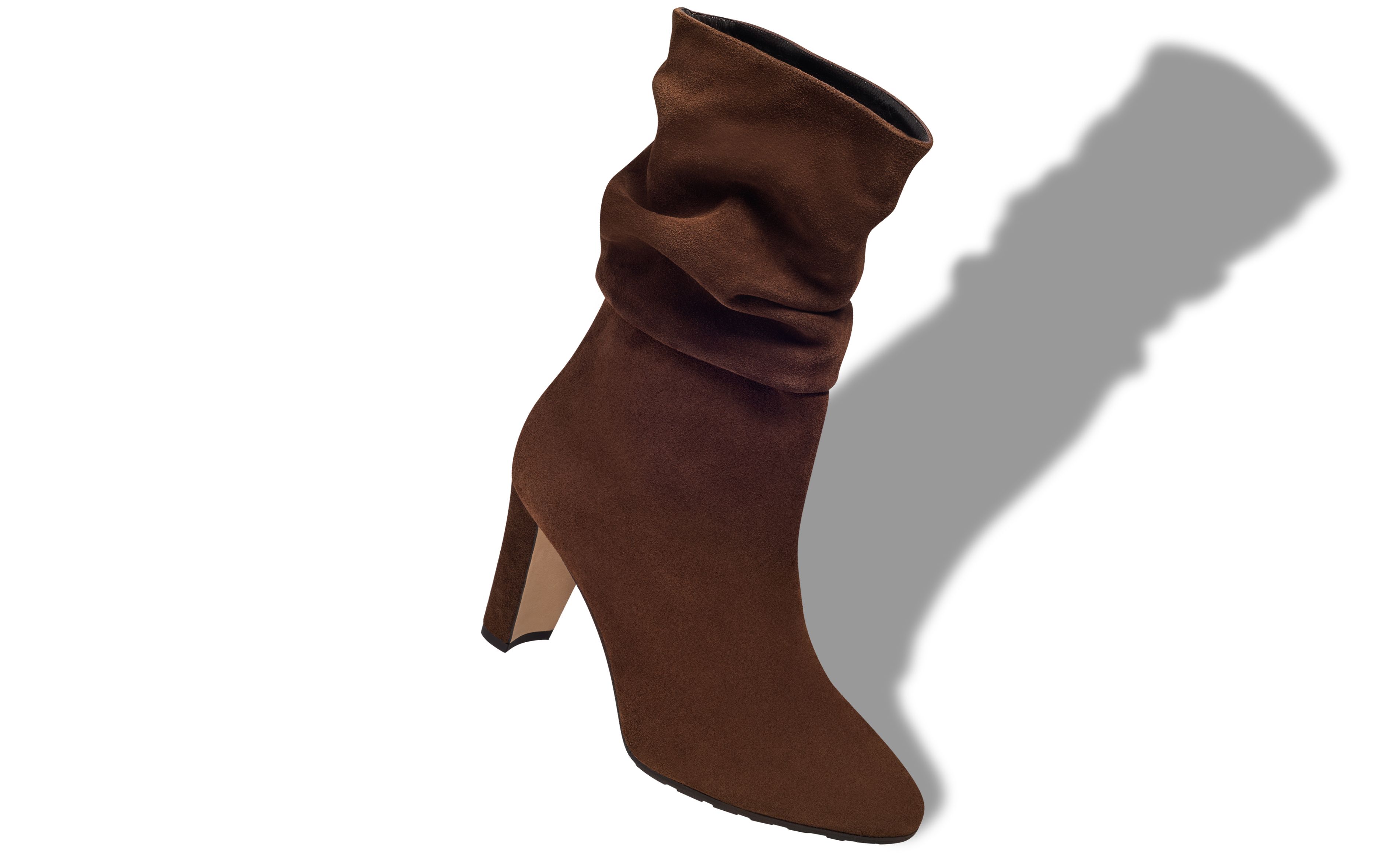 Designer Brown Crosta Mid Calf Boots - Image Main