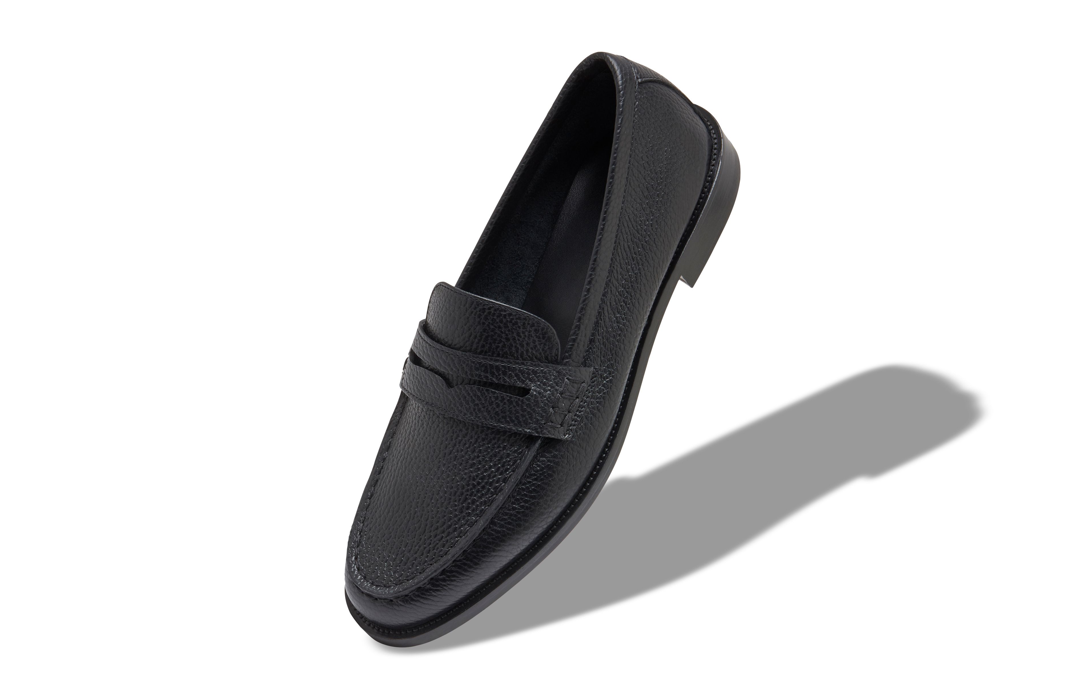 Men's Lincoln Penny Loafer In Black Leather - Thursday