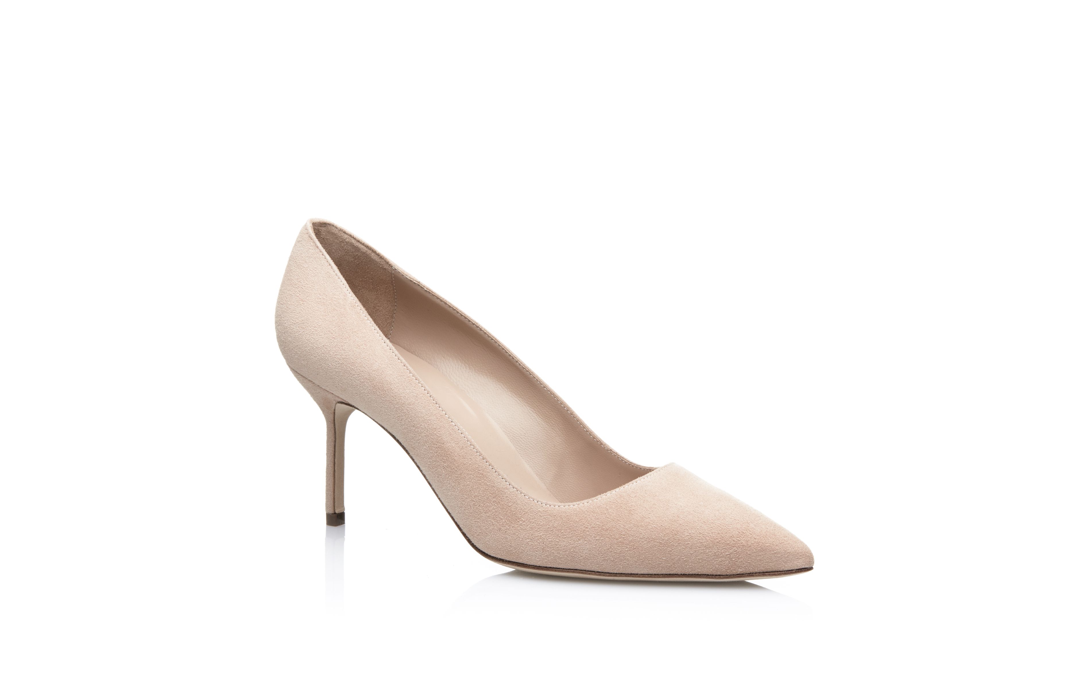 suede point shoe cover nude