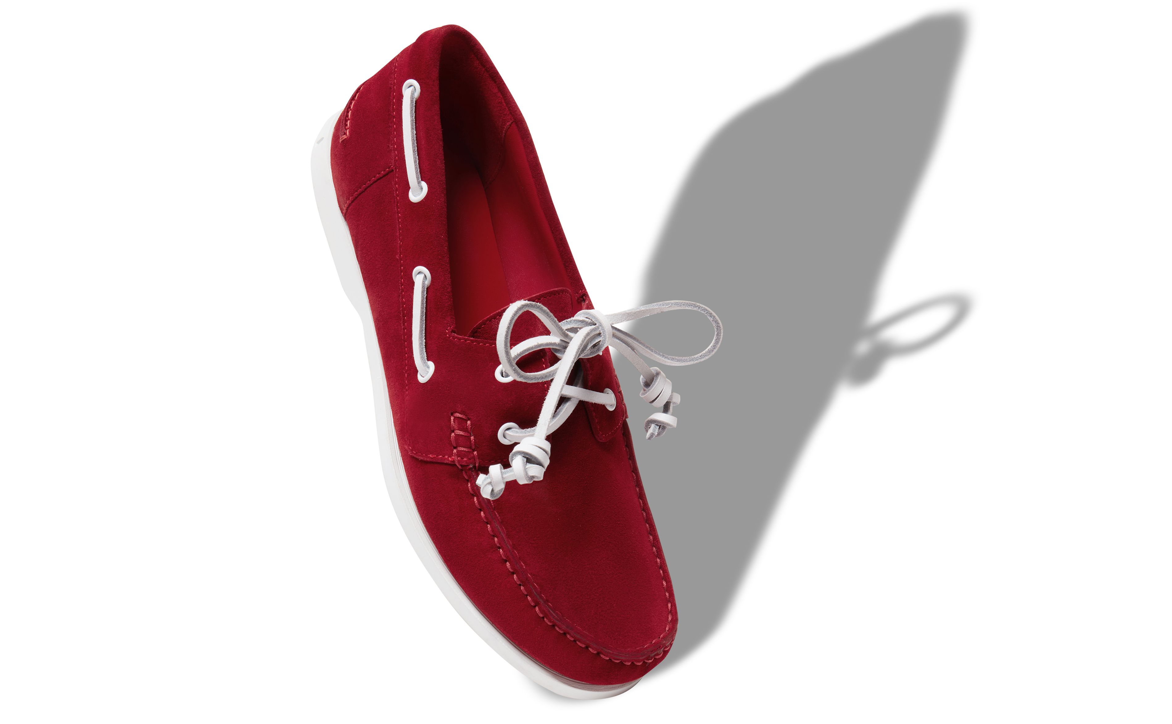 Designer Red Suede Boat Shoes - Image small_image