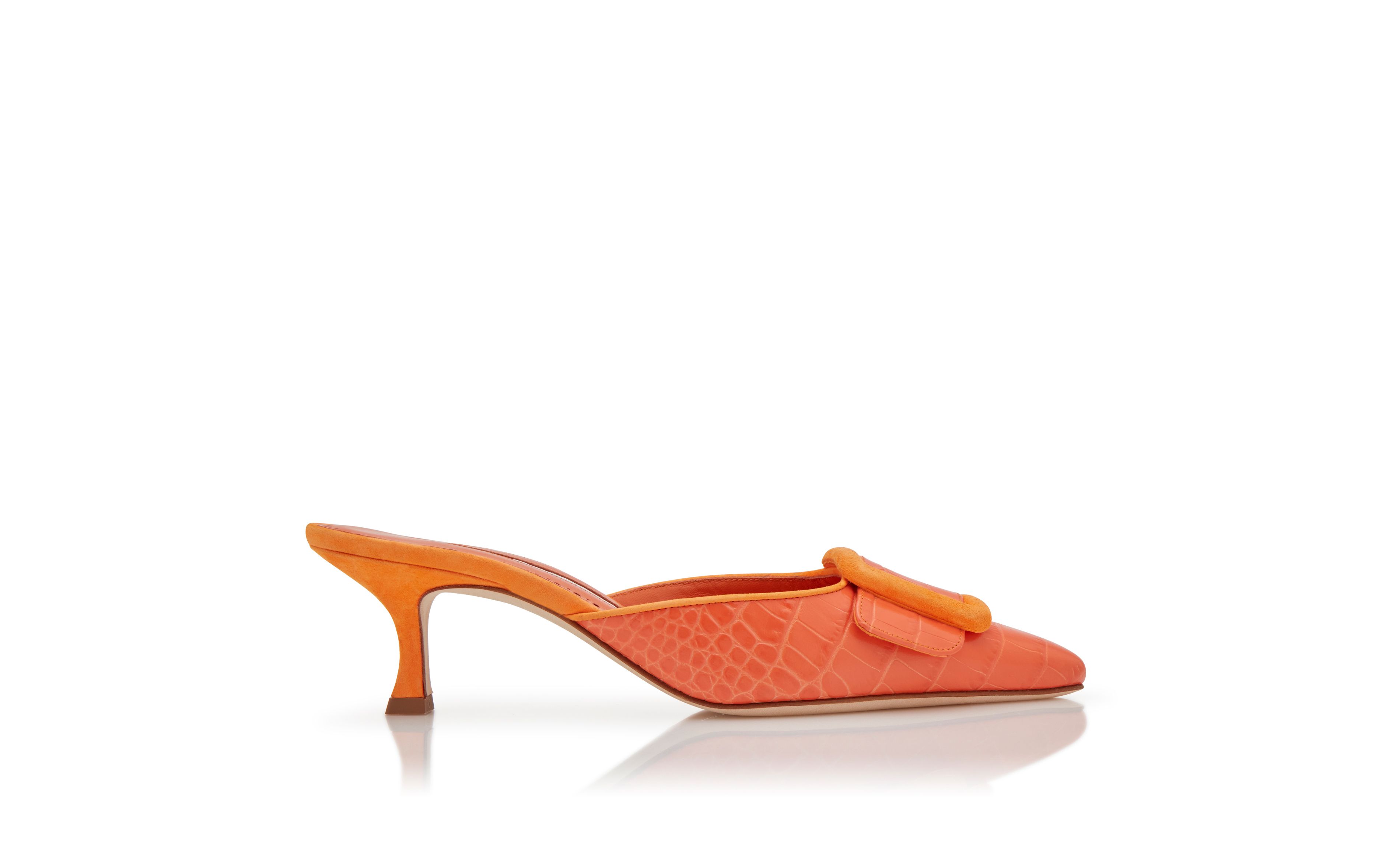 Manolo blahnik orange shoes sales
