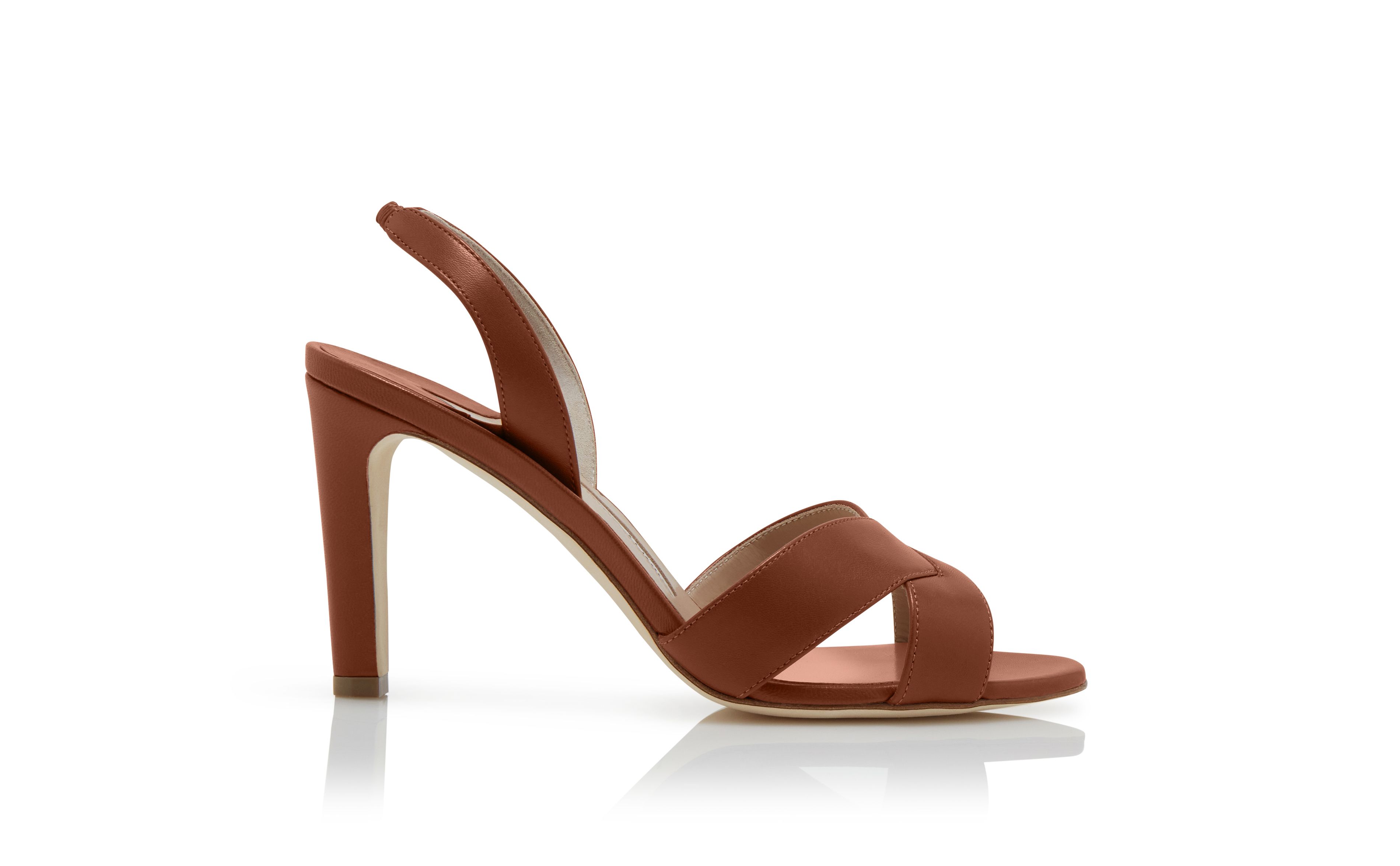 brown leather slingback sandals