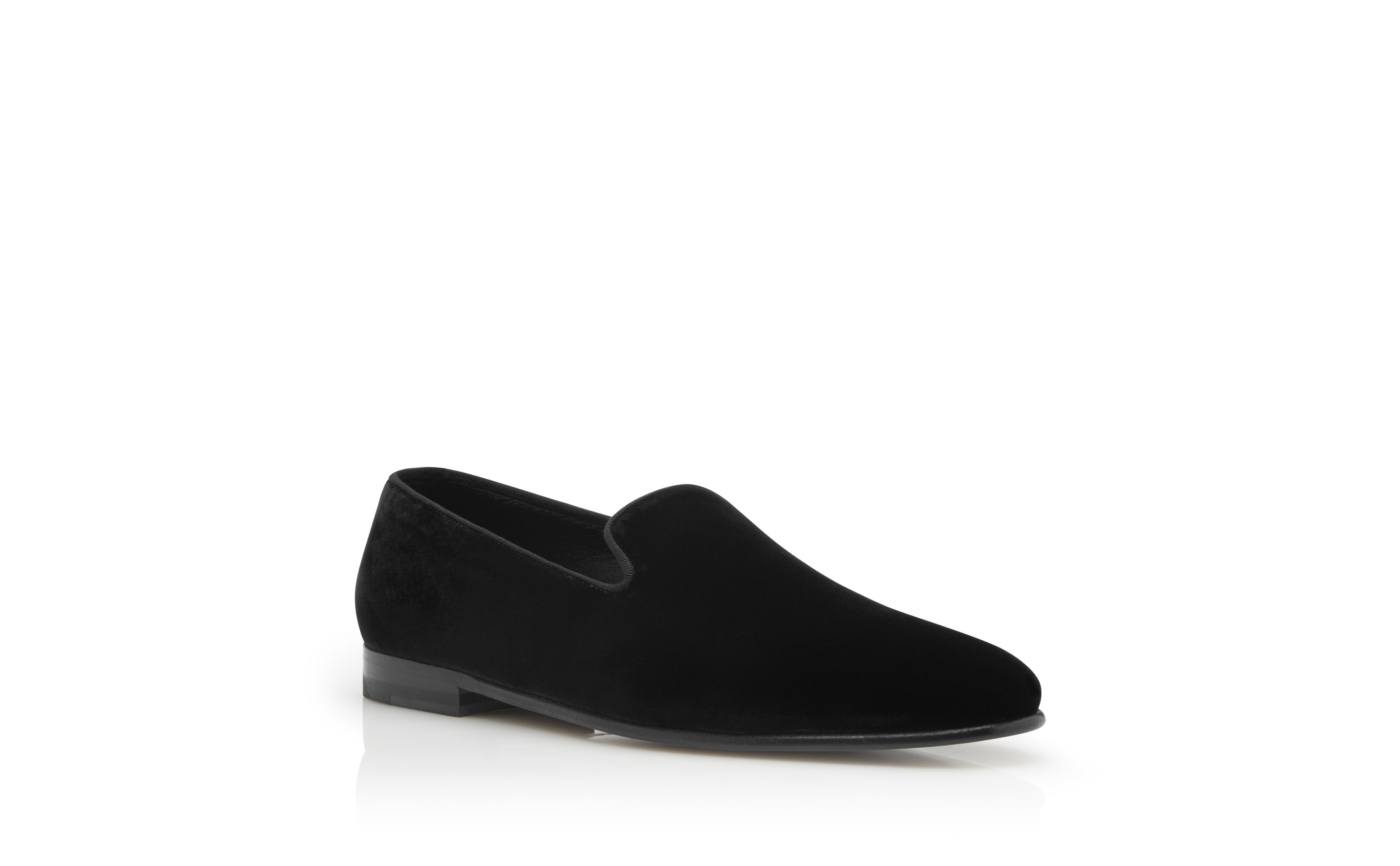 Designer Black Velvet Loafers - Image Upsell