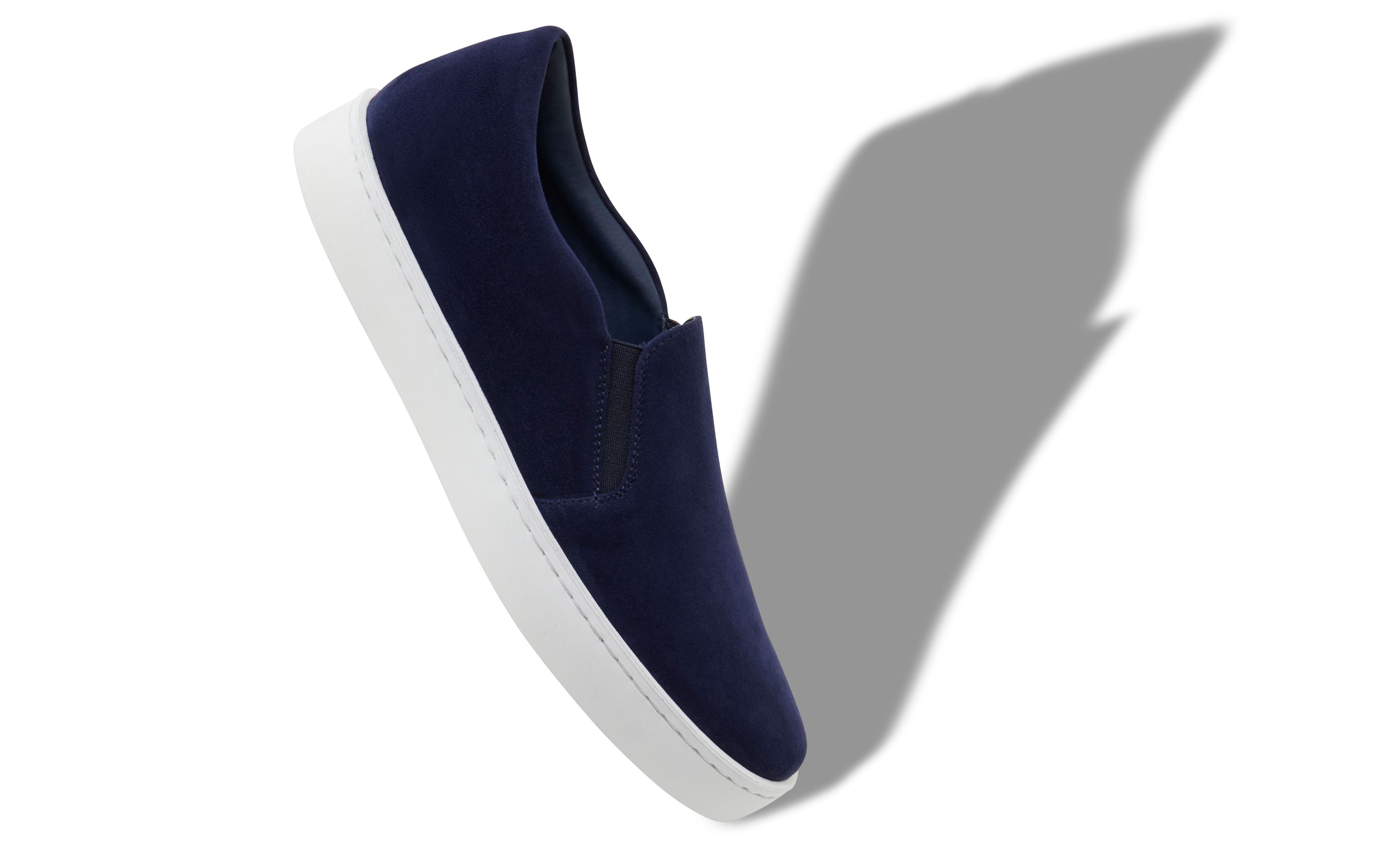 Navy blue slip on sneakers store