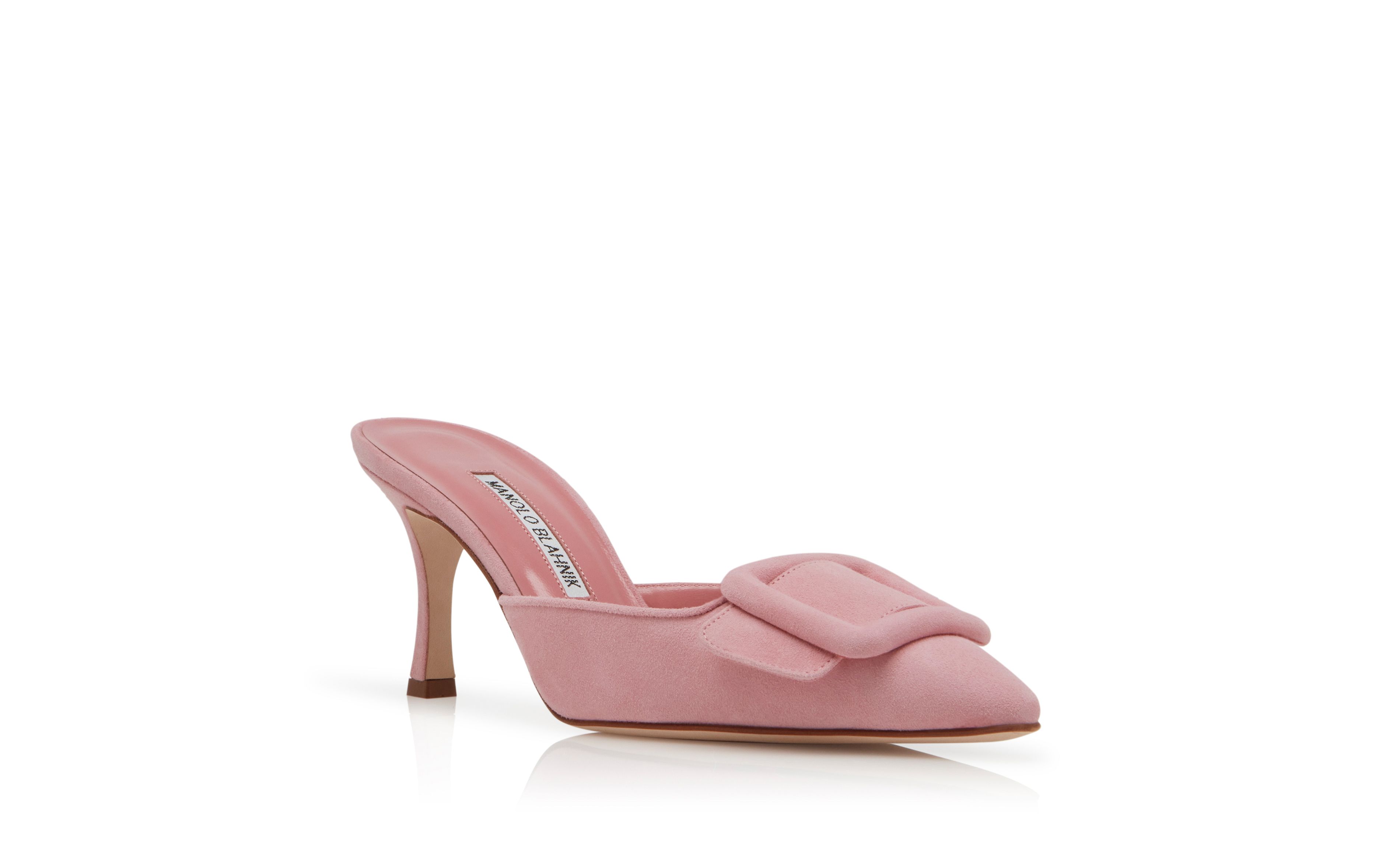 Miscellaneous fish Previous MAYSALE 70 | Baby Pink Suede Buckle Detail Mules | Manolo Blahnik
