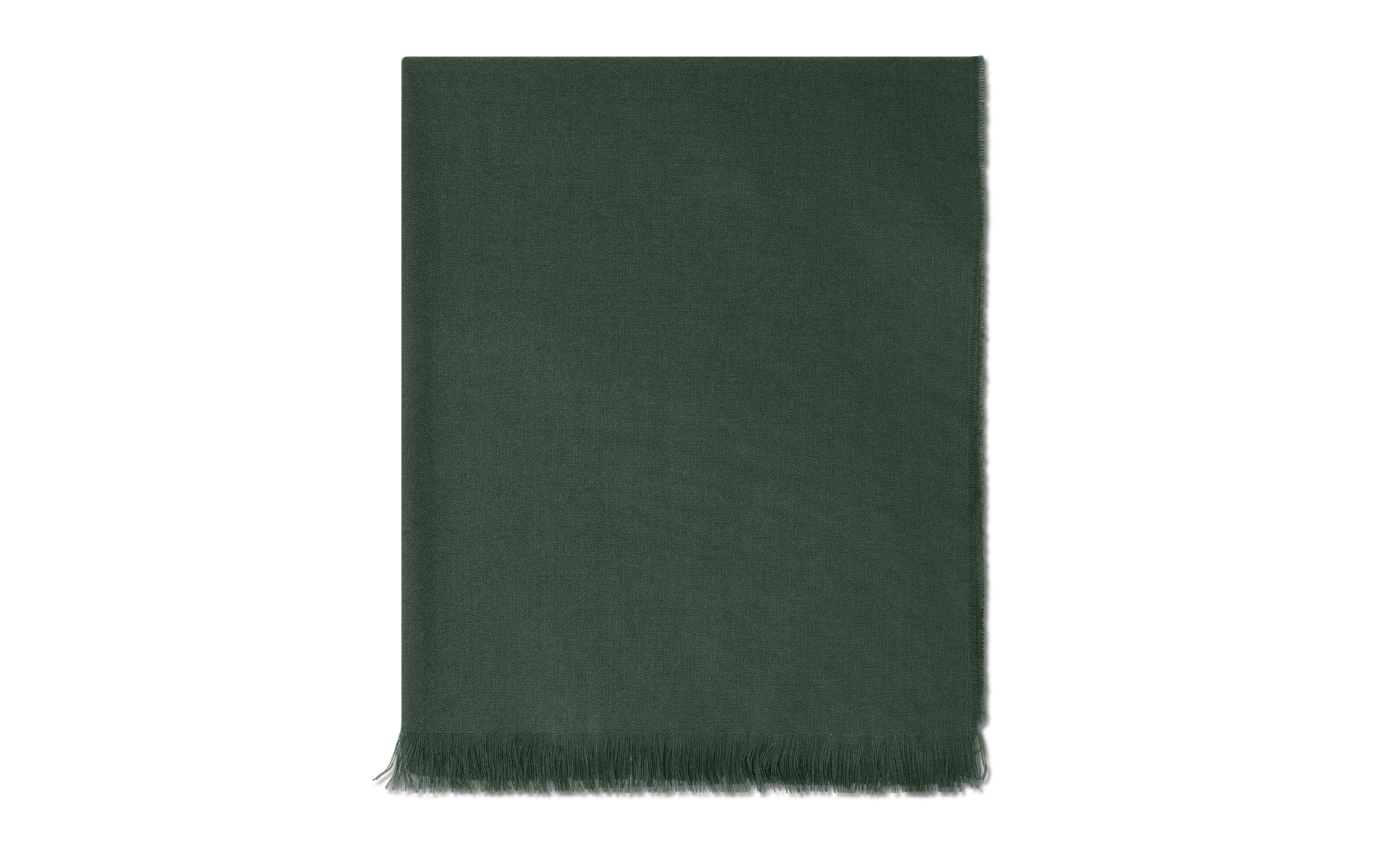 Designer Dark Green Fine Cashmere Scarf - Image Upsell