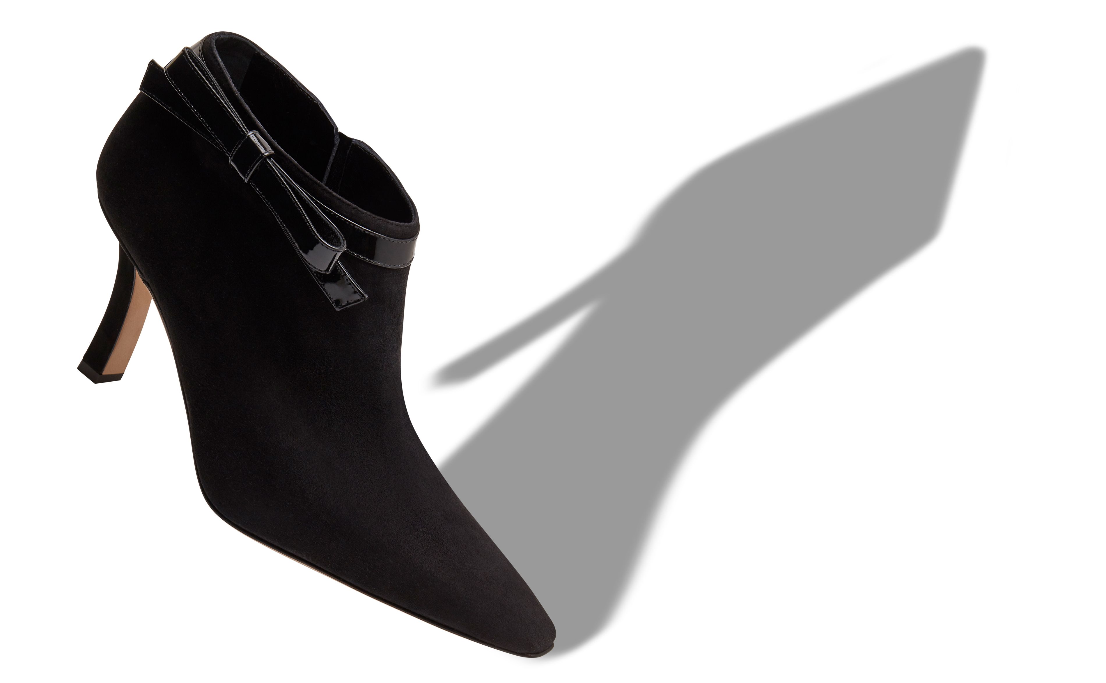 Designer Black Suede Bow Detail Boots - Image small_image