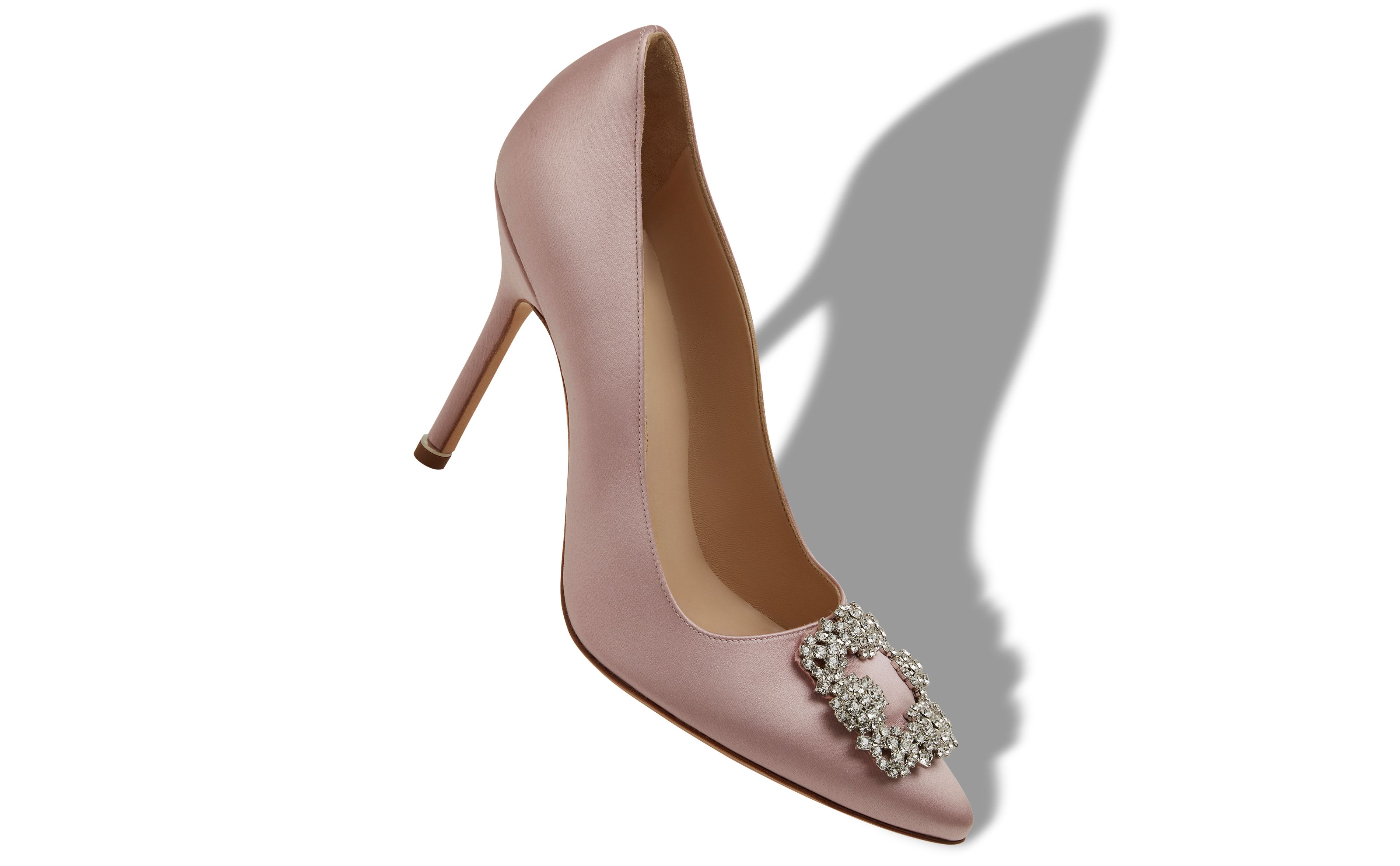 Designer Light Purple Jewel Buckle Pumps - Image Main View