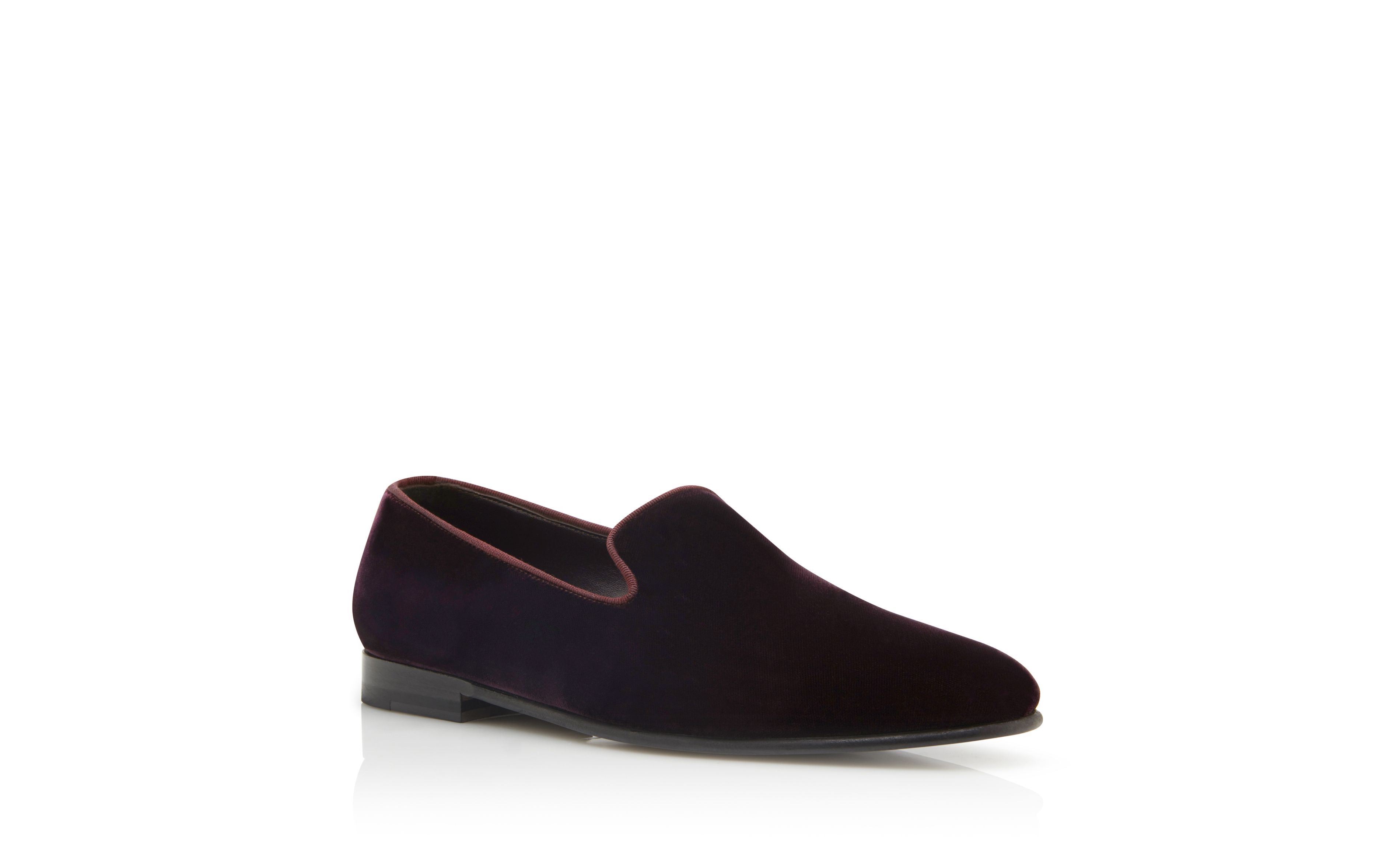 Designer Dark Purple Velvet Loafers - Image Upsell