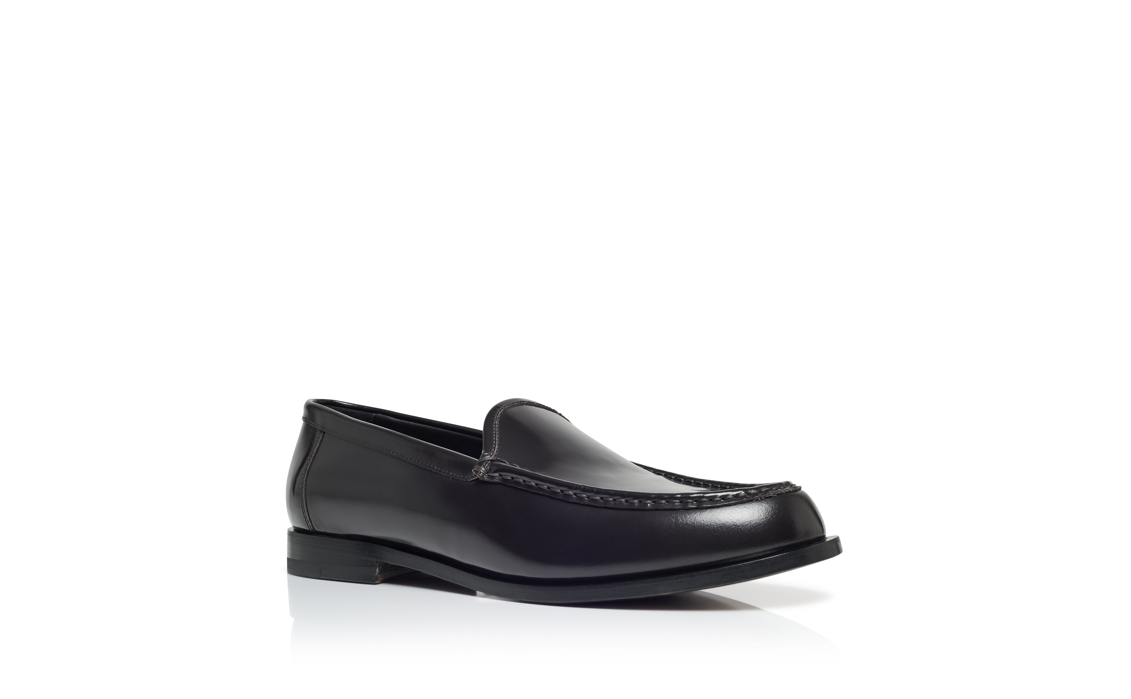 Designer Dark Red Calf Leather Loafers - Image Upsell