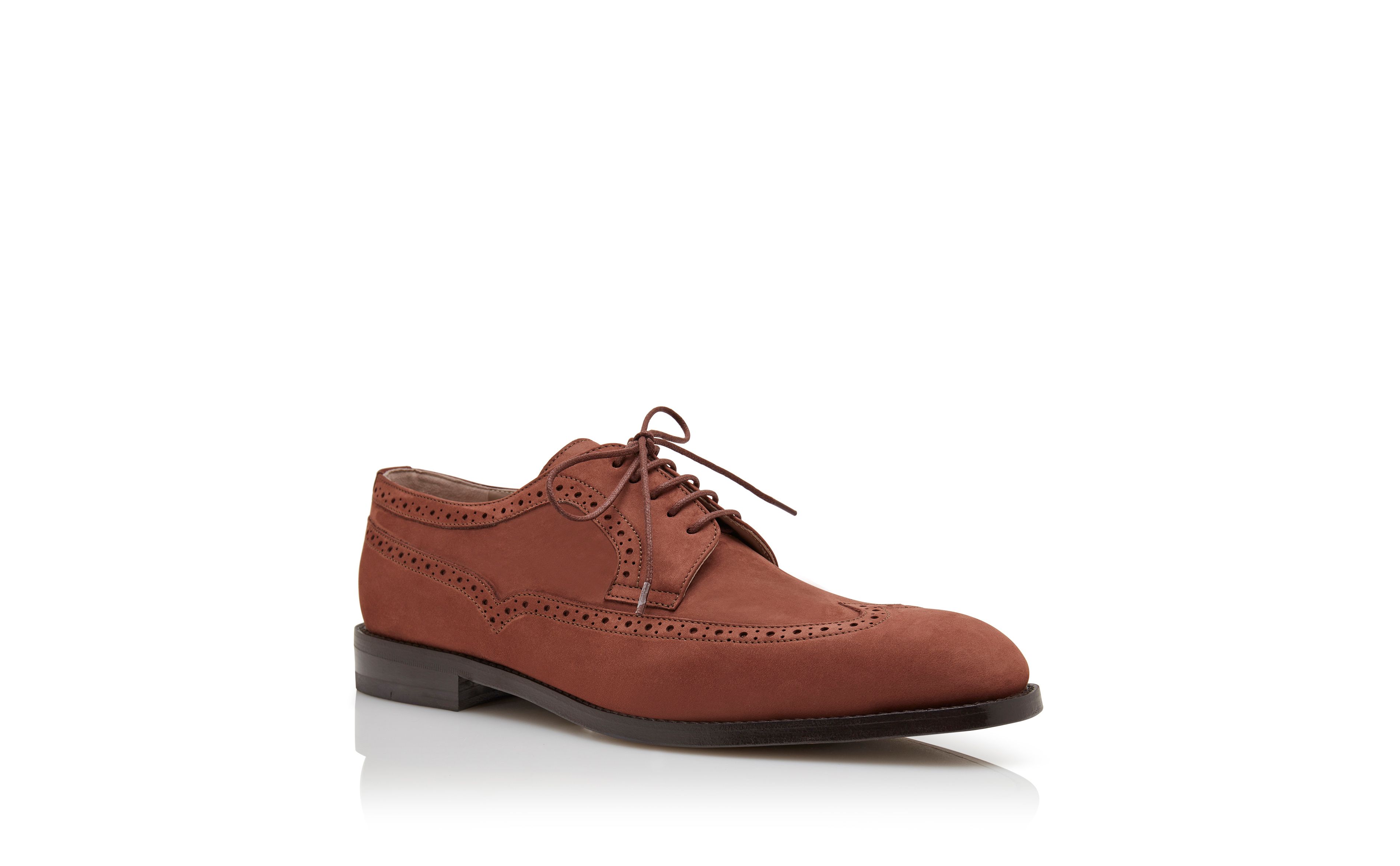 Designer Brown Suede Lace-Up Oxfords - Image Upsell