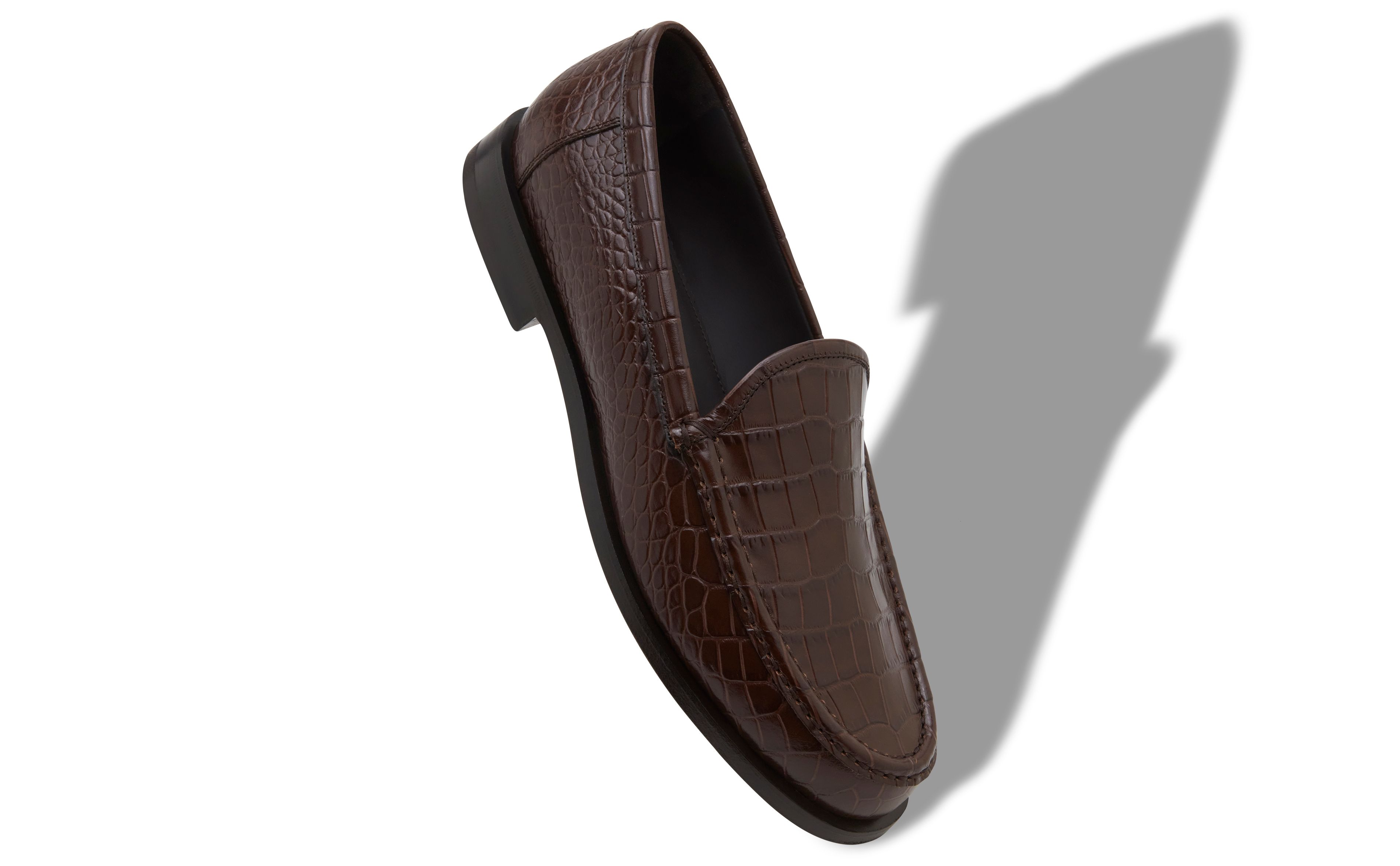Designer Dark Brown Calf Leather Loafers - Image Main