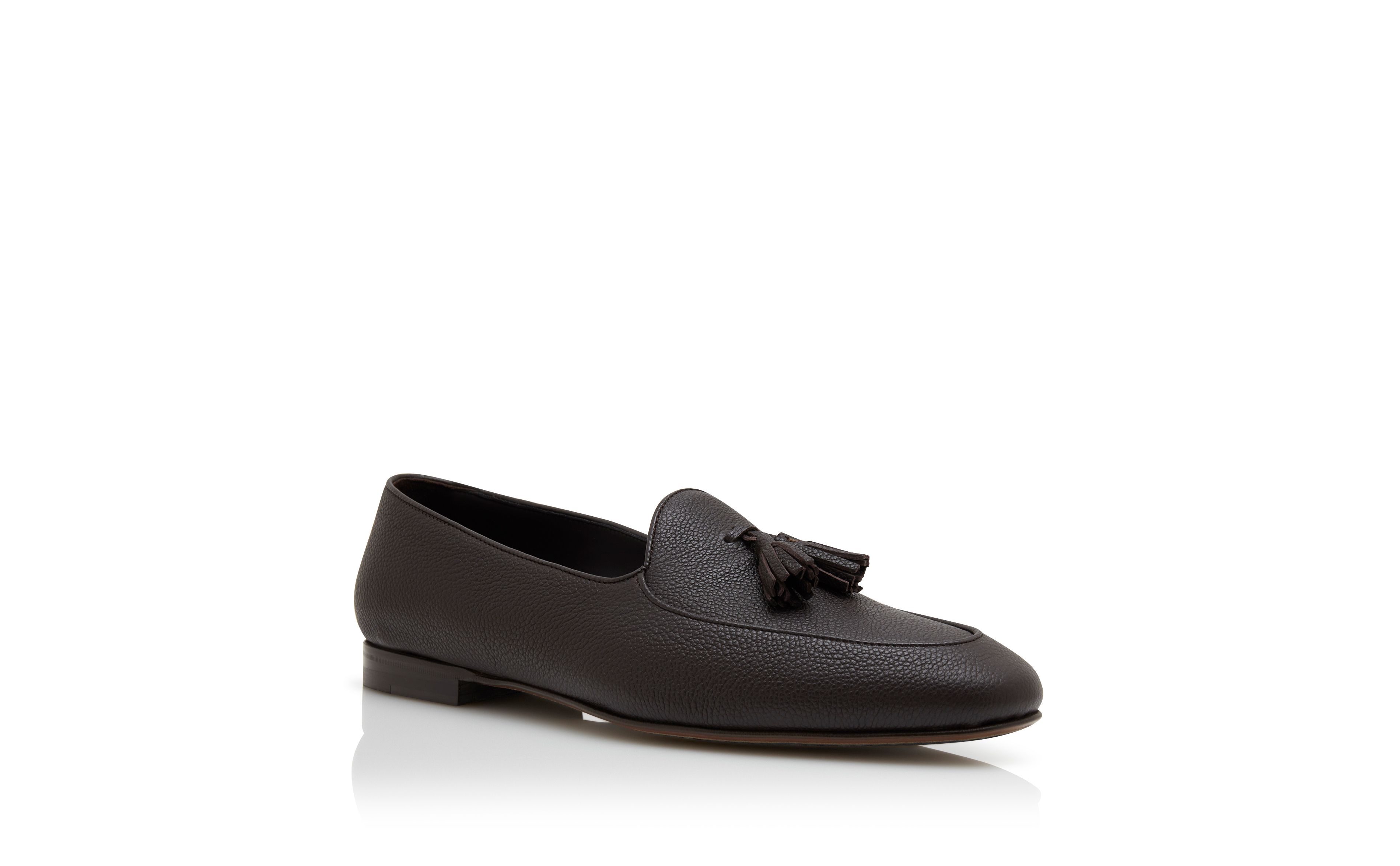 Designer Dark Brown Calf Leather Loafers - Image Upsell