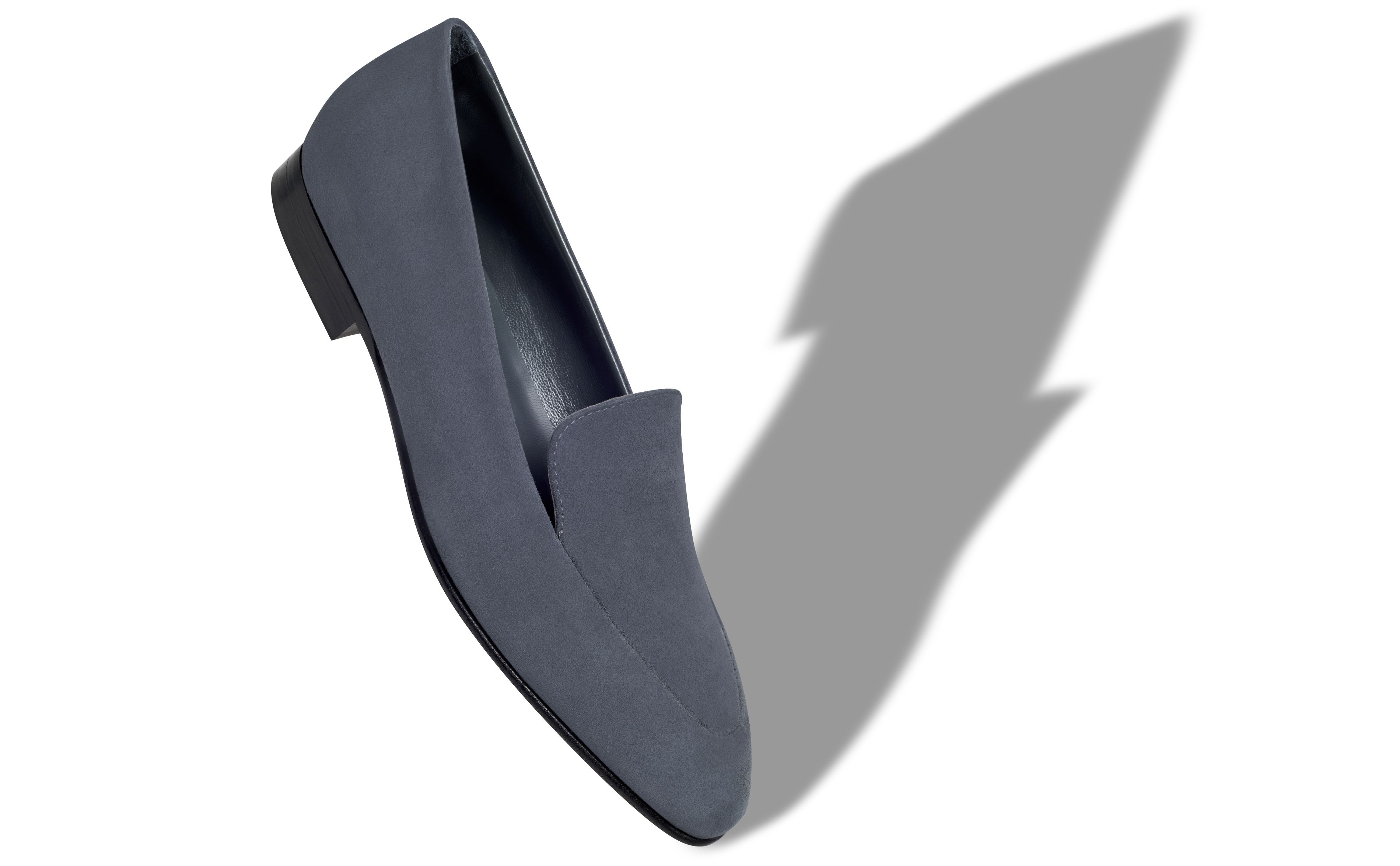 Designer Dark Grey Suede Loafers - Image Main