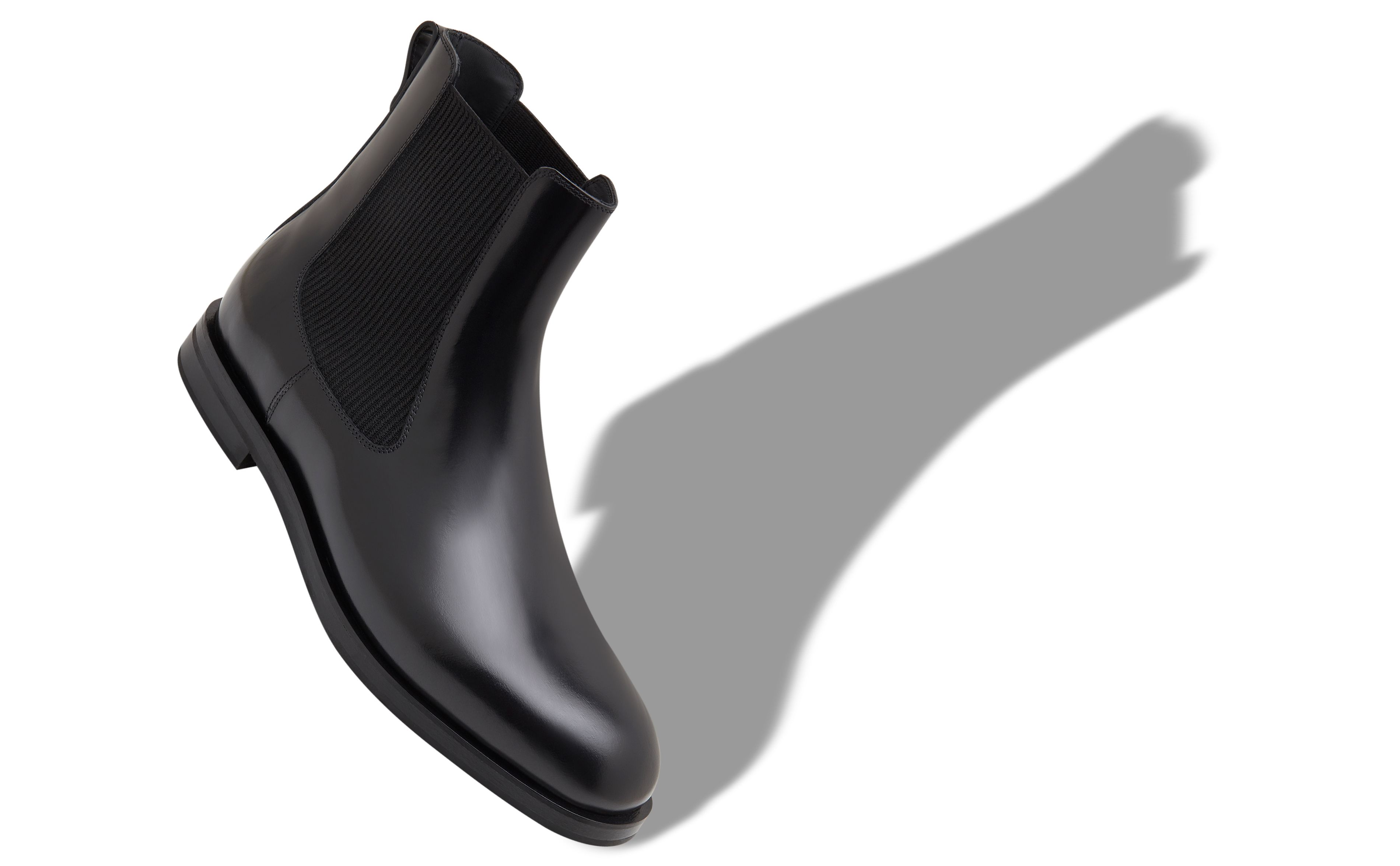 Designer Black Calf Leather Ankle Boots - Image small_image