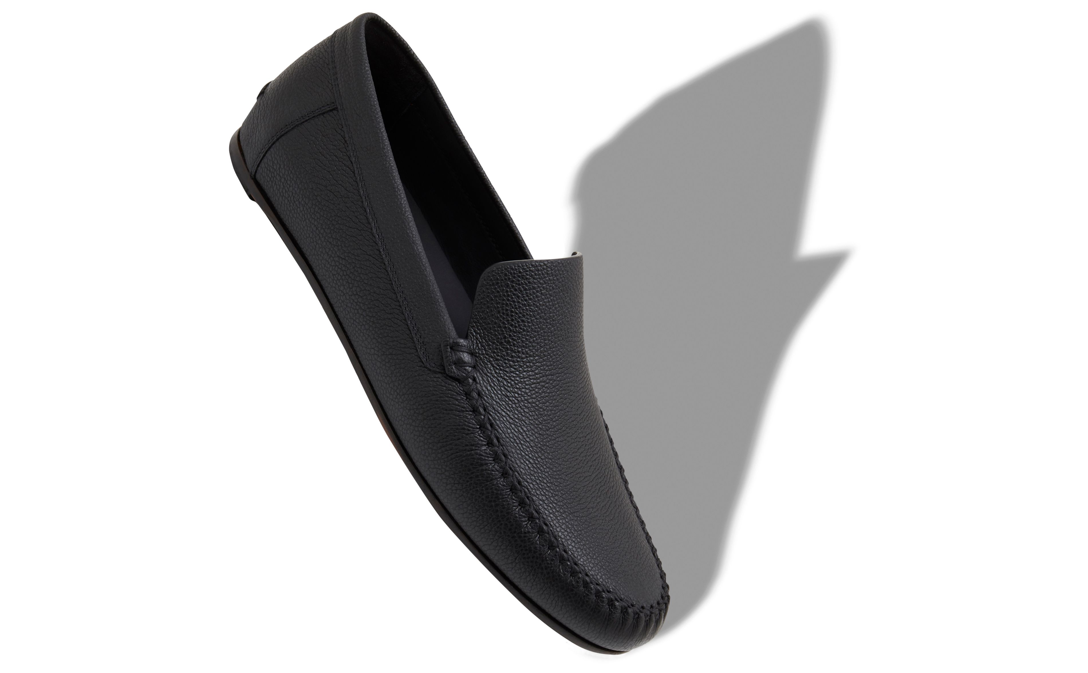 Designer Black Calf Leather Slippers - Image small_image
