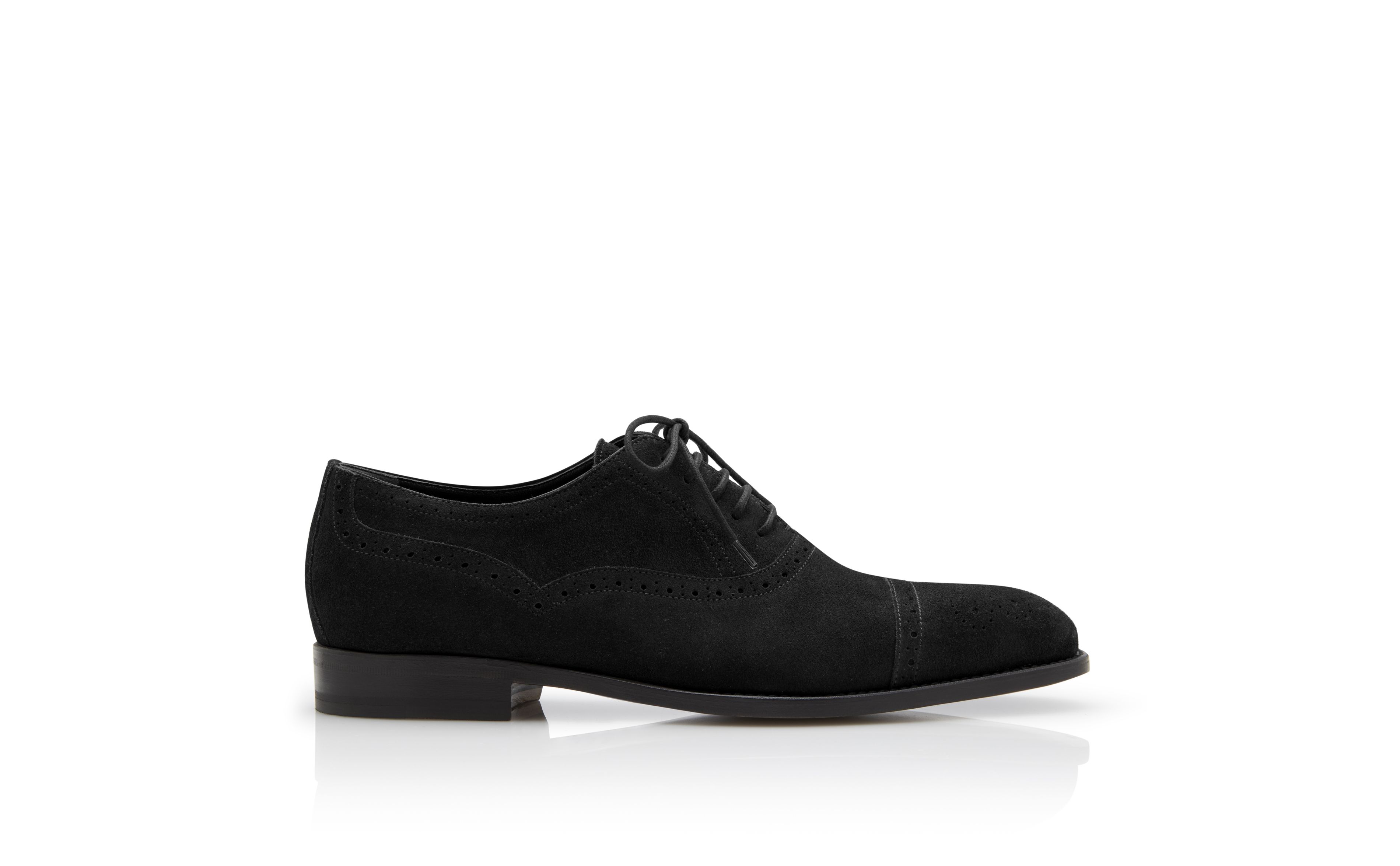 WITNEY Men s Black Suede Cap Toe Oxfords Manolo Blahnik