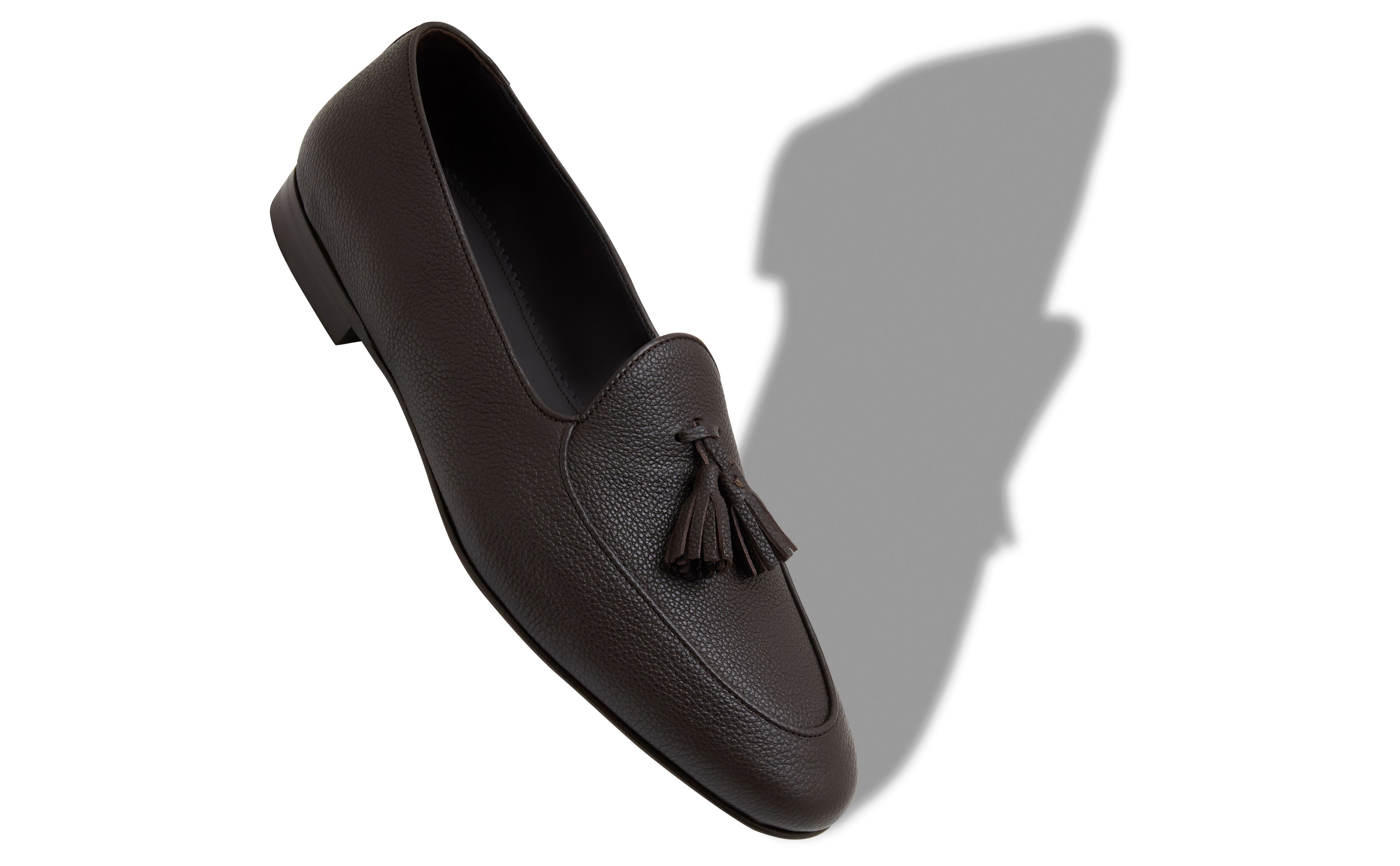Designer Dark Brown Calf Leather Loafers - Image small_image