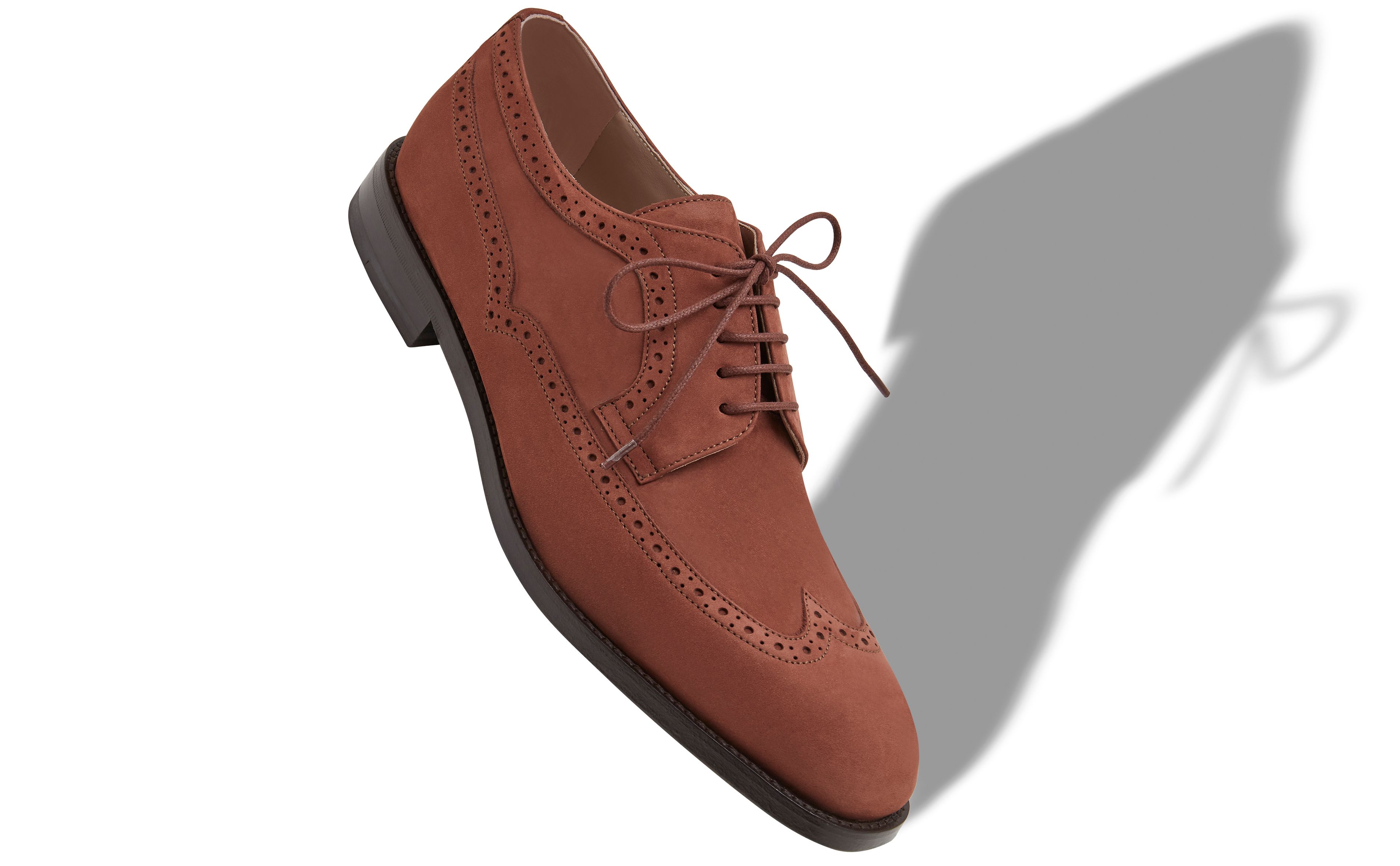 Designer Brown Suede Lace-Up Oxfords - Image small_image