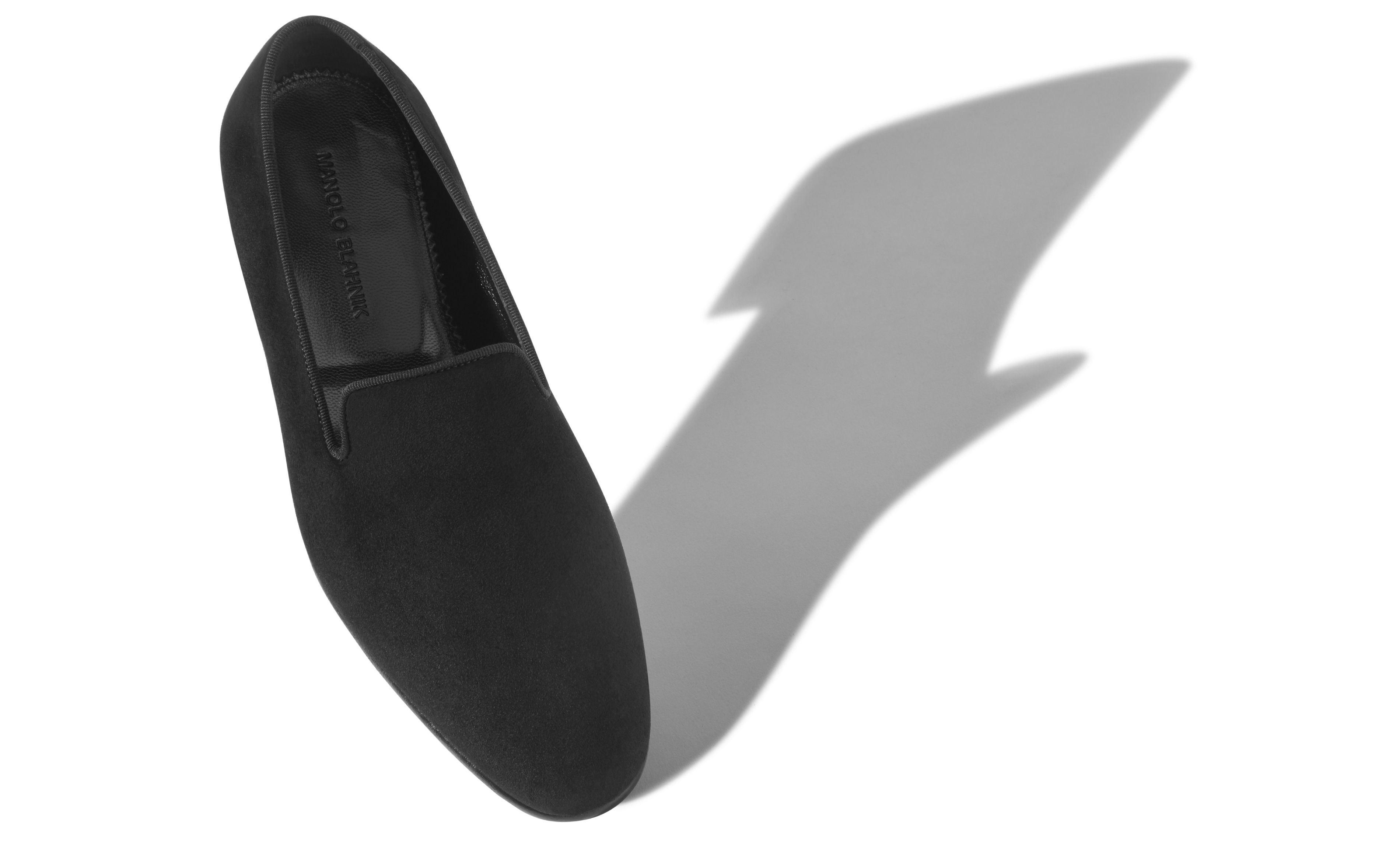 Designer Black Suede Loafers - Image Main