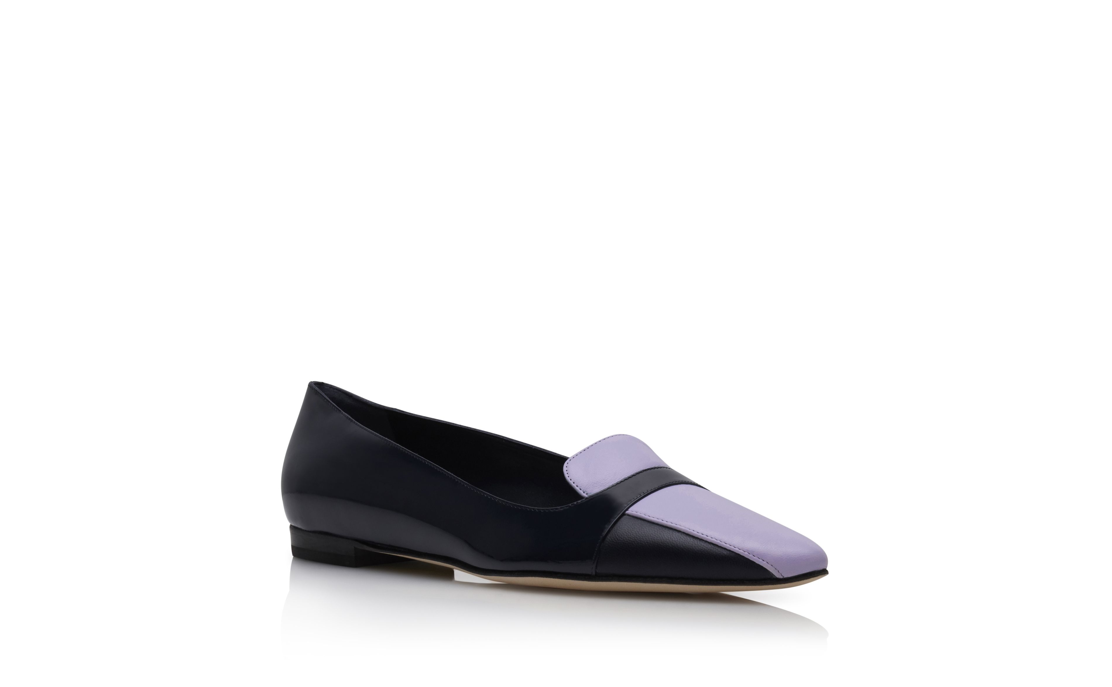 navy leather flats womens