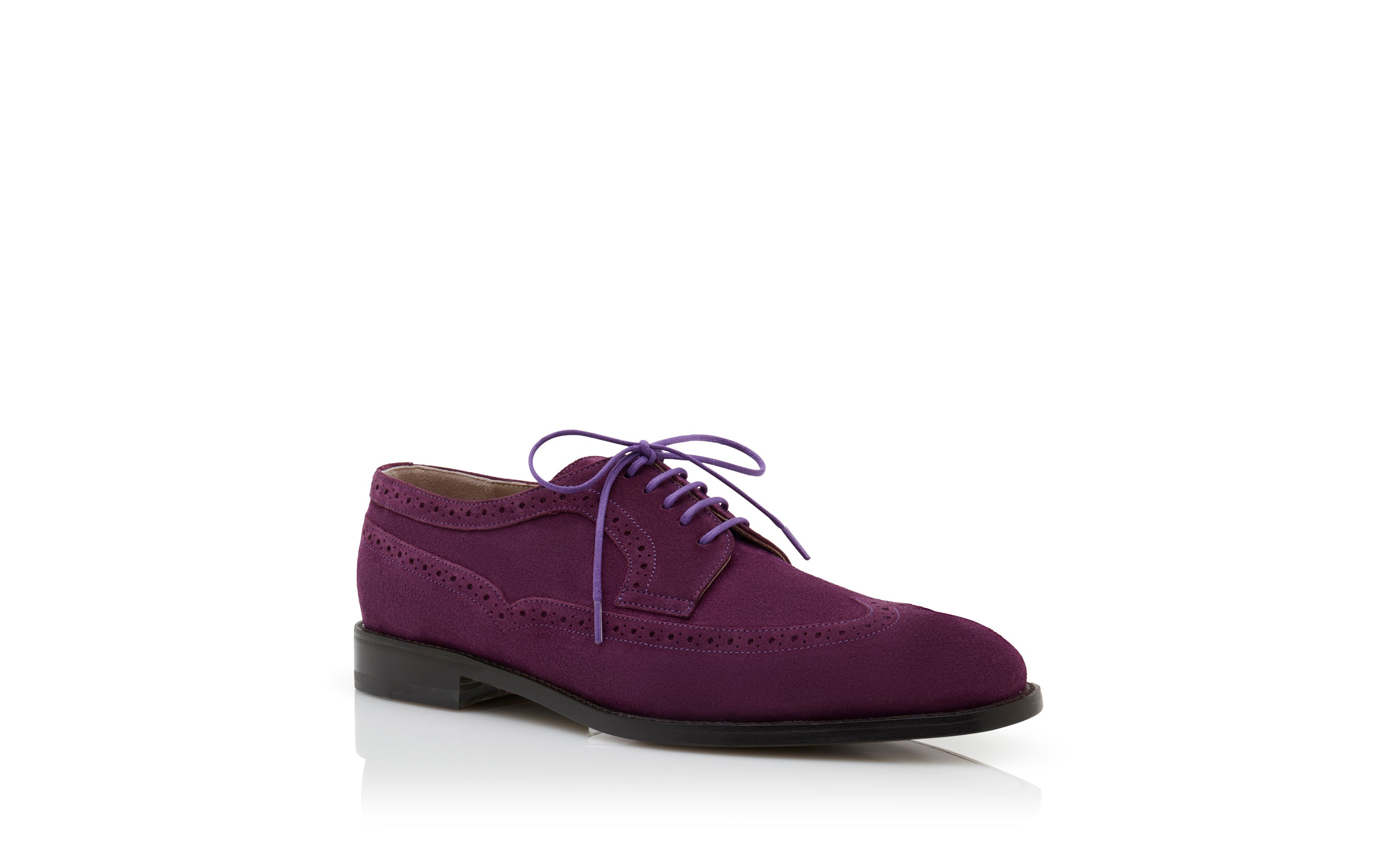 TAMARAK Men s Dark Purple Suede Lace Up Oxfords Manolo Blahnik