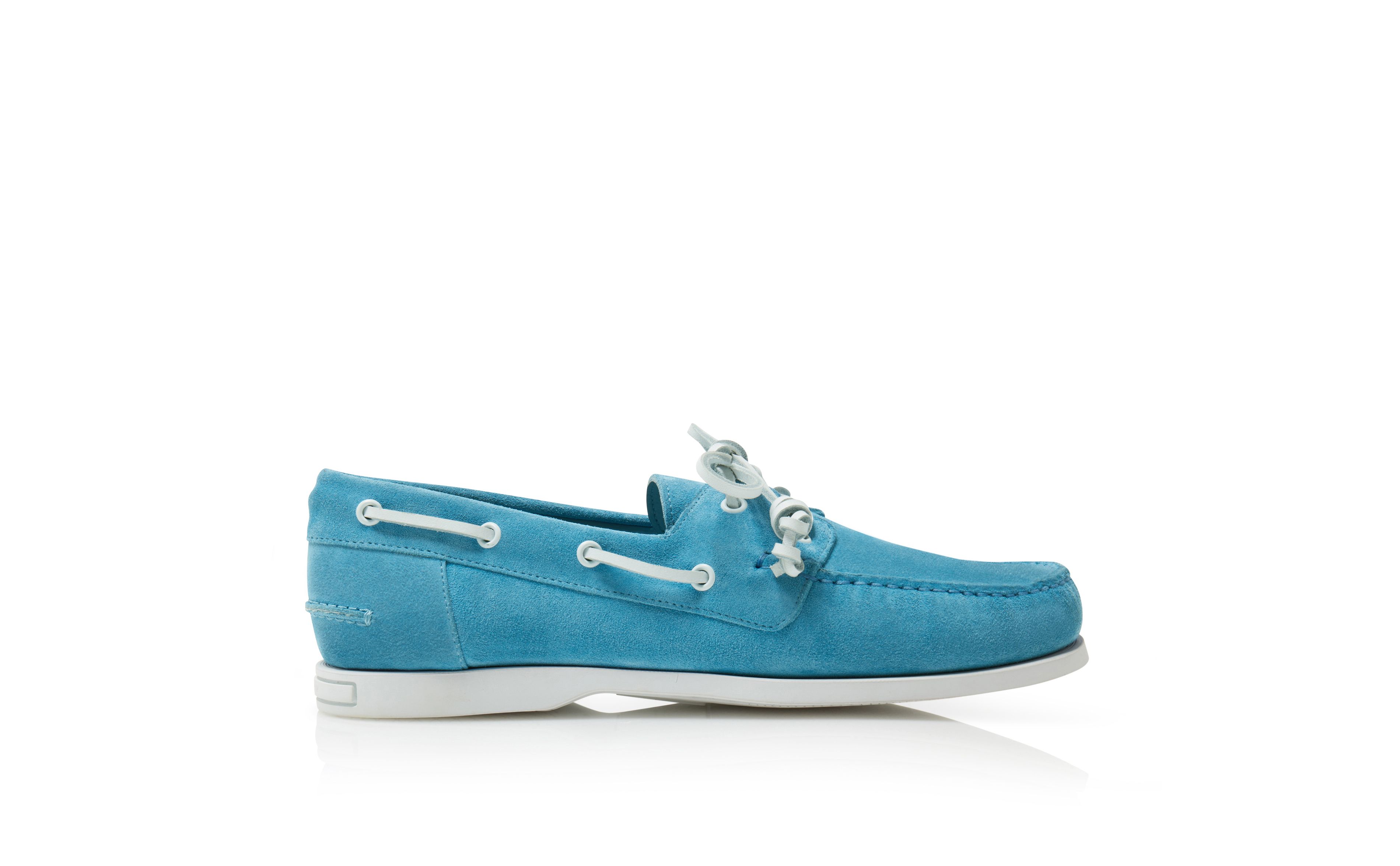 SIDMOUTH | Blue Suede Boat Shoes | Manolo Blahnik