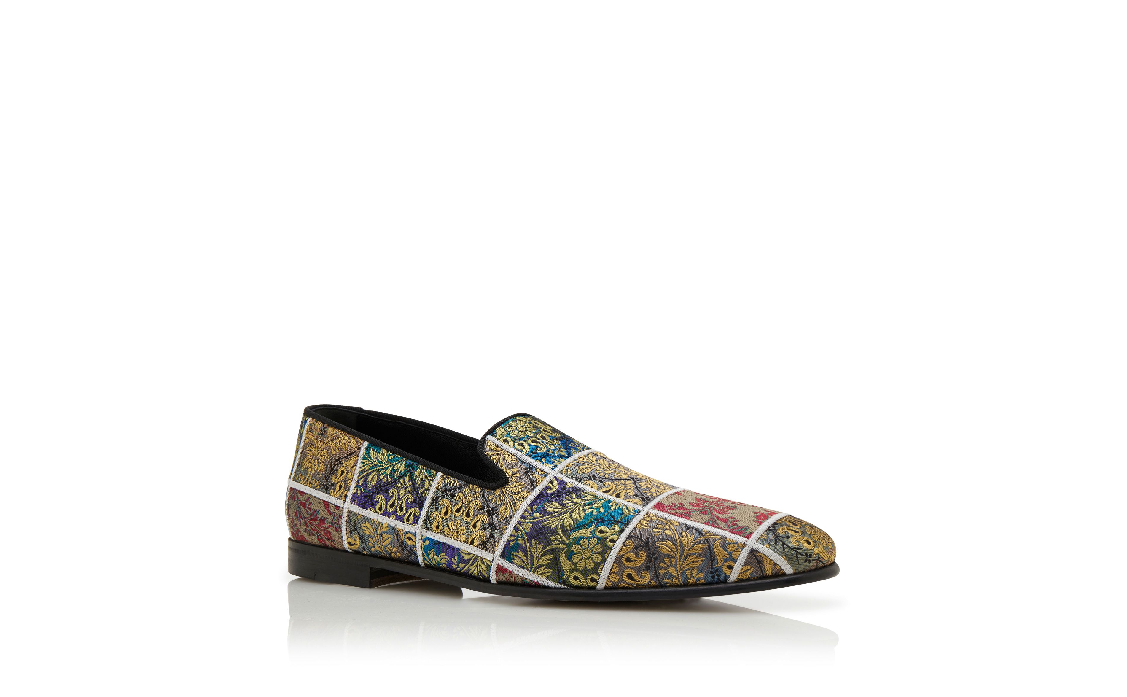 Designer Multi Jacquard Patchwork Slippers  - Image Upsell