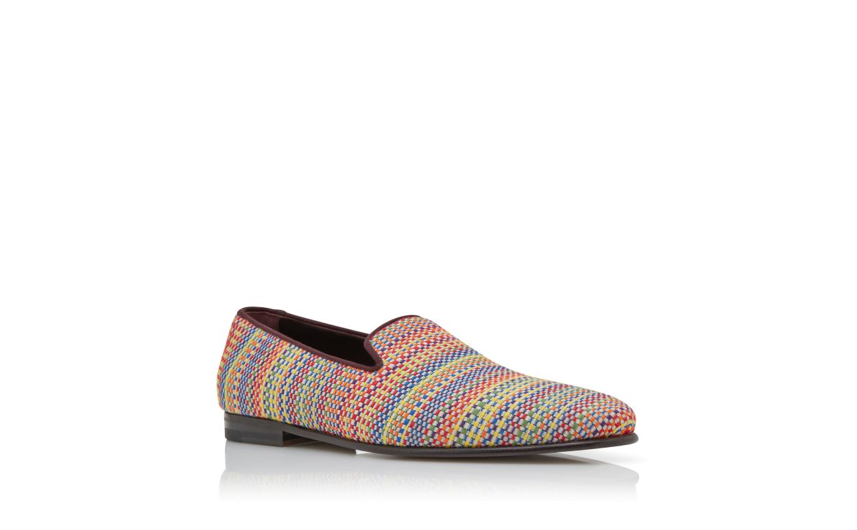Designer Multicoloured Cotton Embroidered Loafers  - Image Upsell