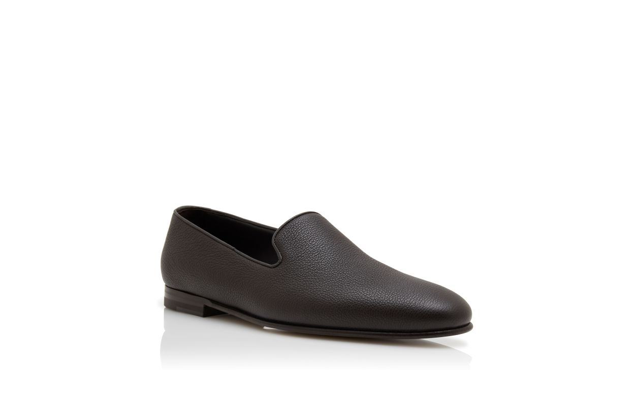 Designer Dark Brown Calf Leather Loafers - Image Upsell