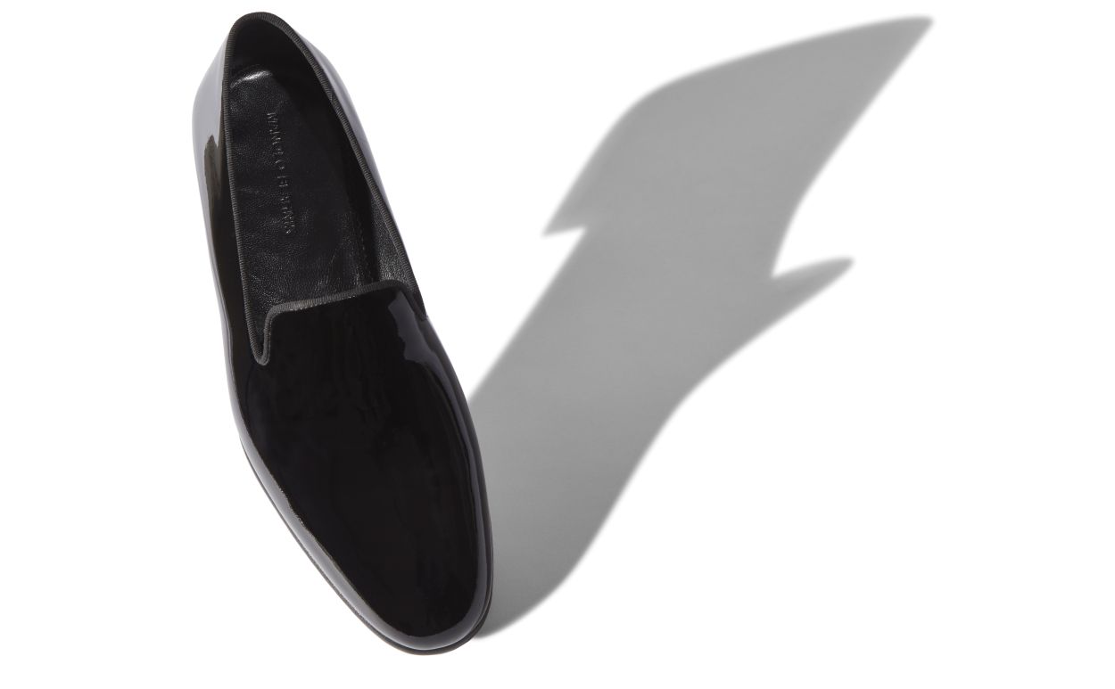 Designer Black Patent Leather Loafers - Image small_image