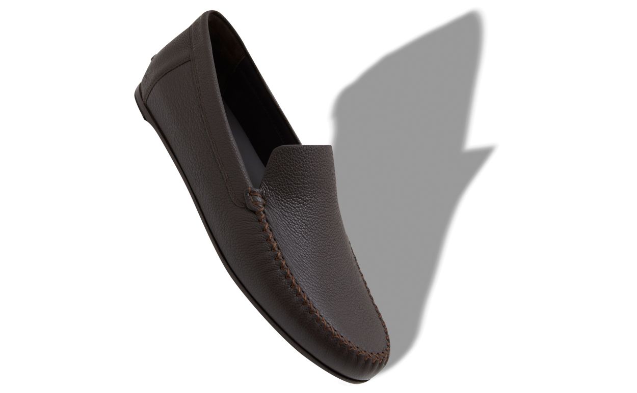 Designer Dark Brown Calf Leather Slippers - Image small_image