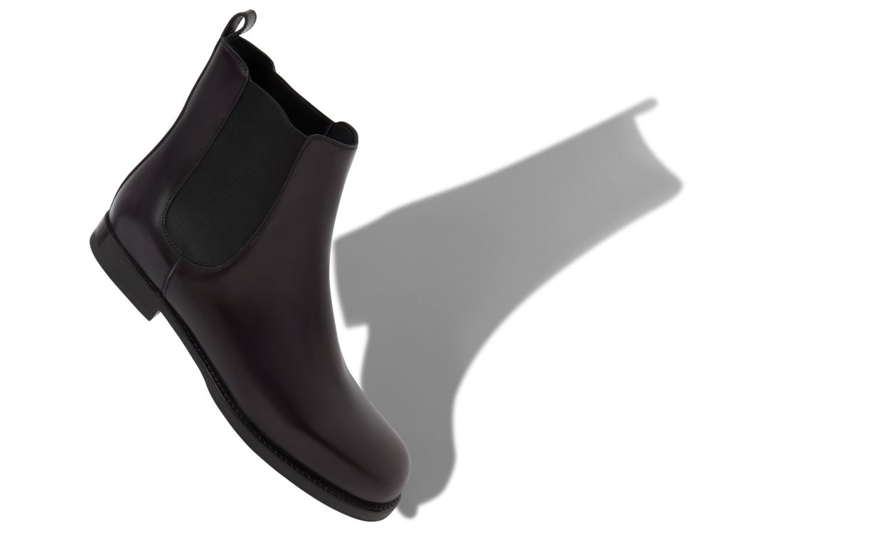 Designer Black Calf Leather Chelsea Boots - Image Main