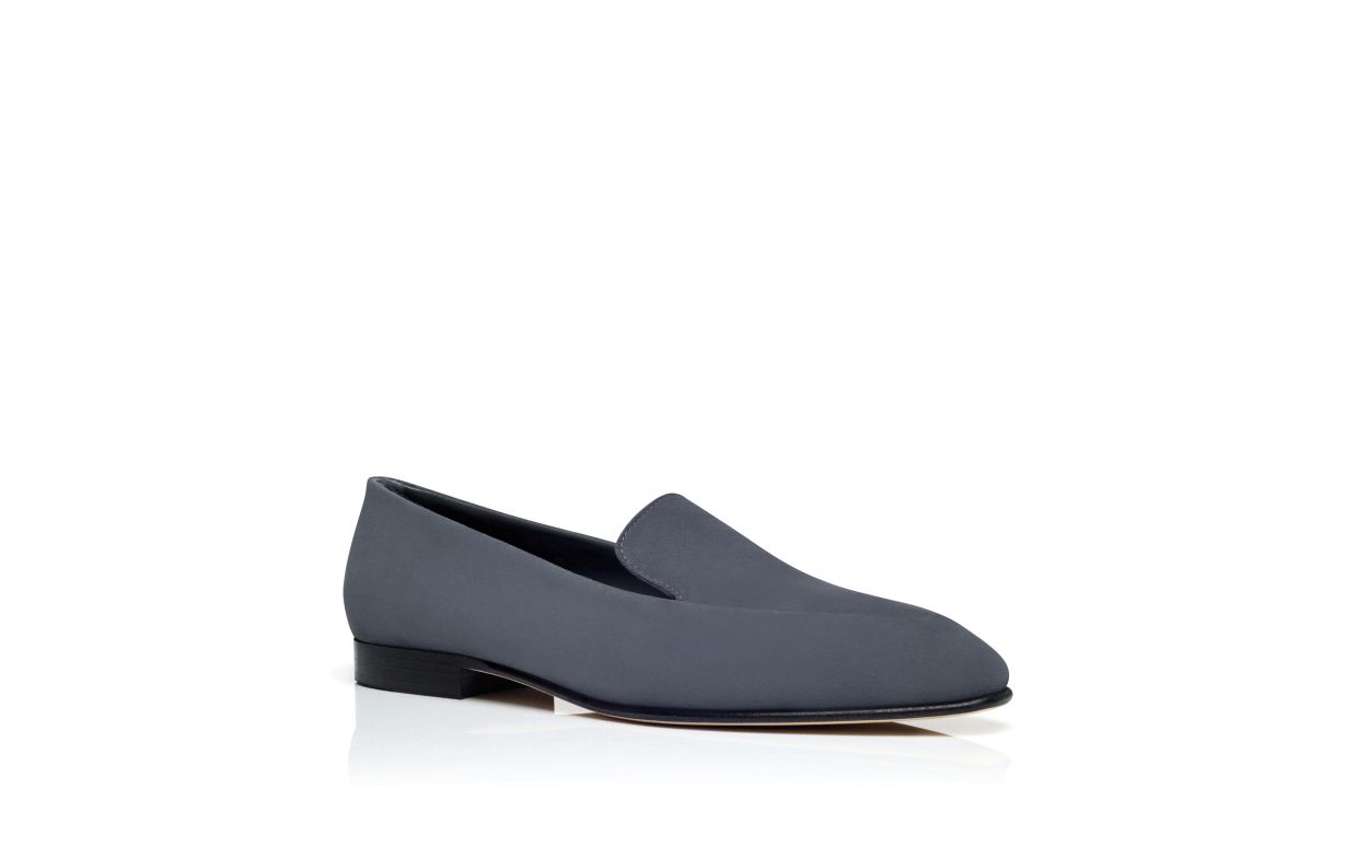 Designer Dark Grey Suede Loafers - Image Upsell