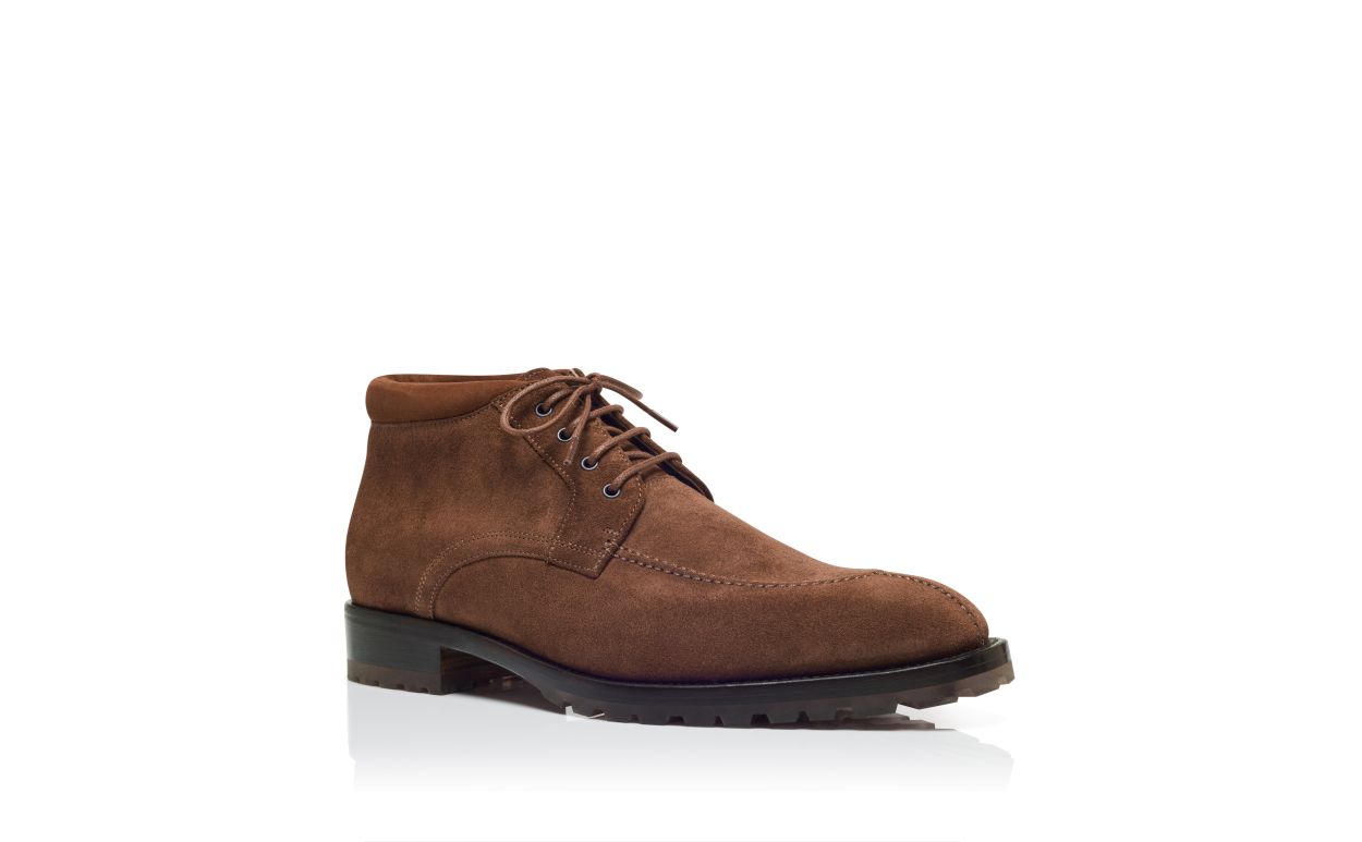 Designer Dark Brown Suede Ankle Boot - Image Upsell