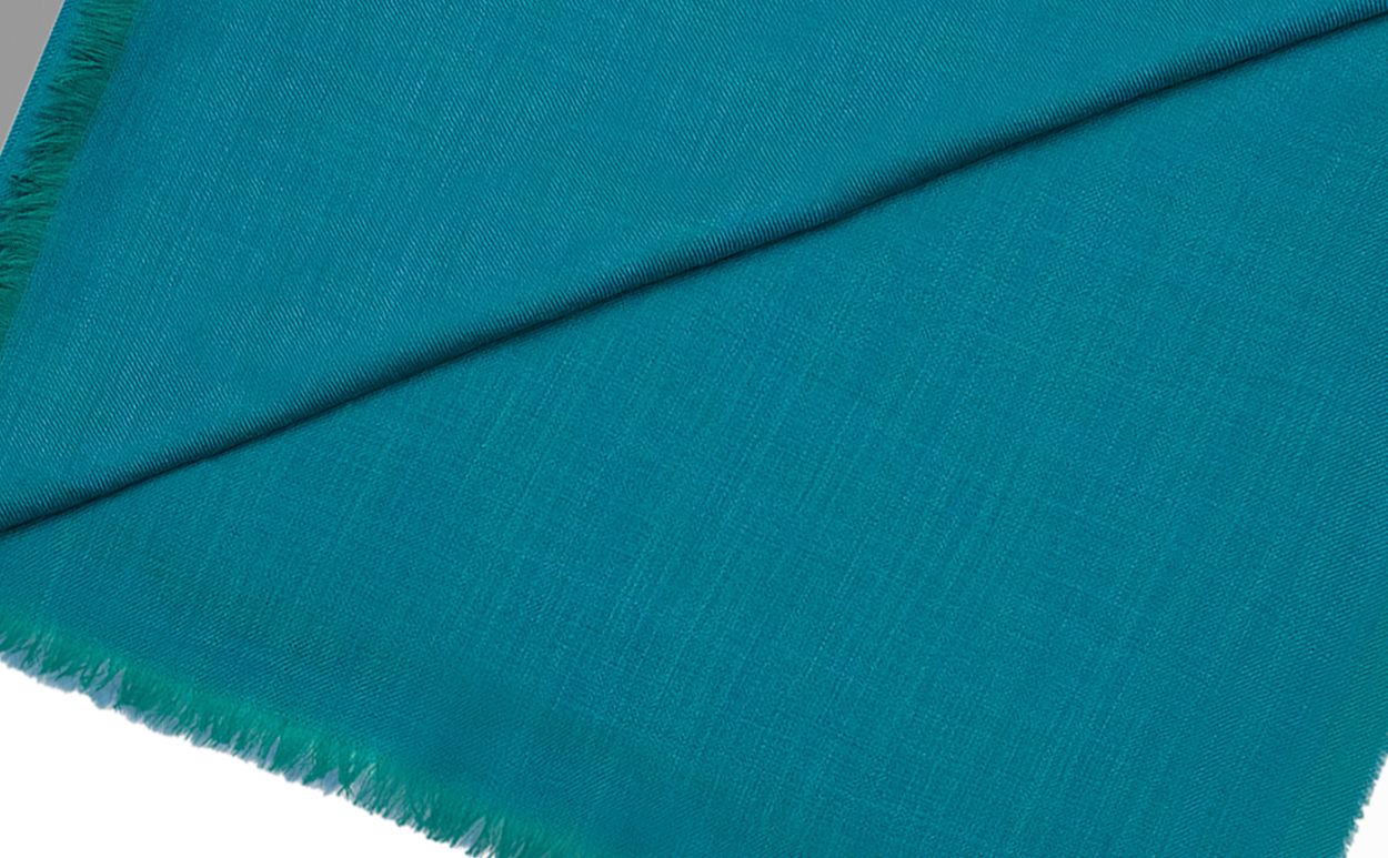 Designer Teal Superfine Cashmere Scarf - Image 