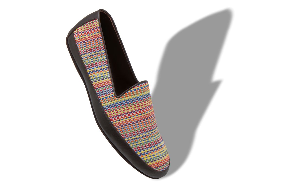Designer Multicoloured Cotton Embroidered Slippers - Image Main
