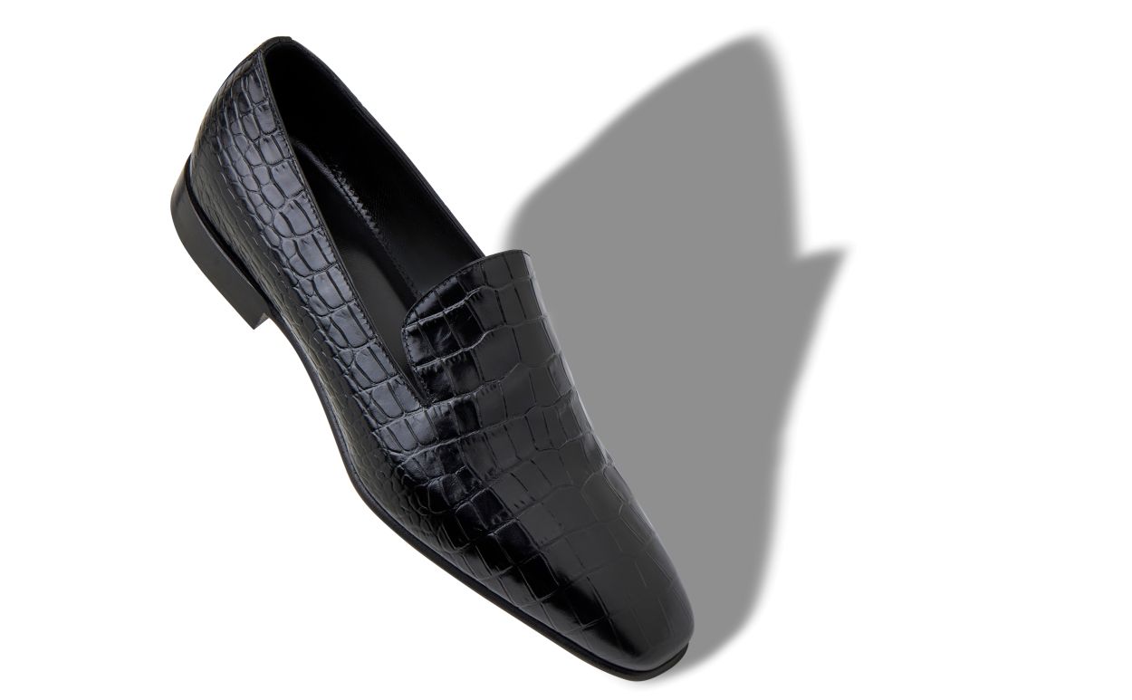 Designer Black Calf Leather Loafers - Image Main