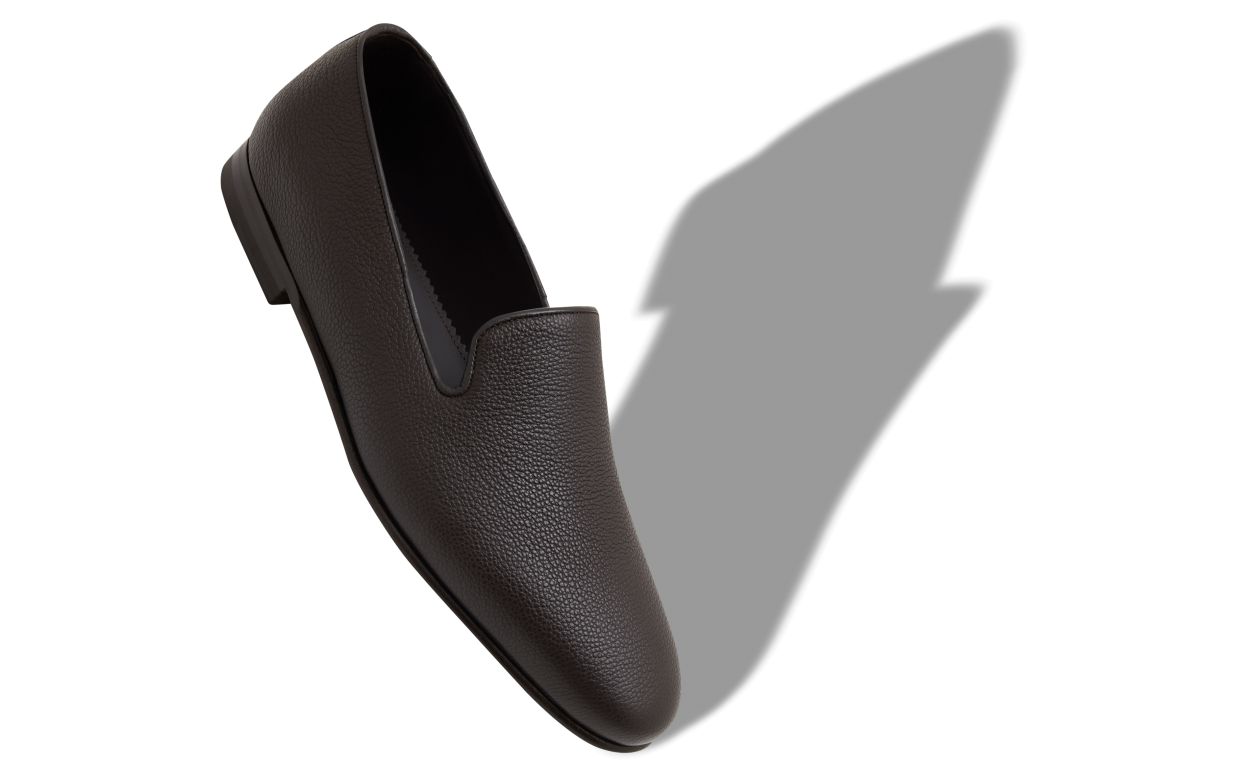 Designer Dark Brown Calf Leather Loafers - Image small_image
