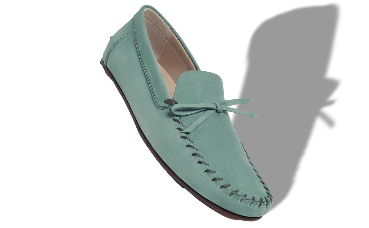 Designer Dark Green Calf Leather Slippers - Image small_image